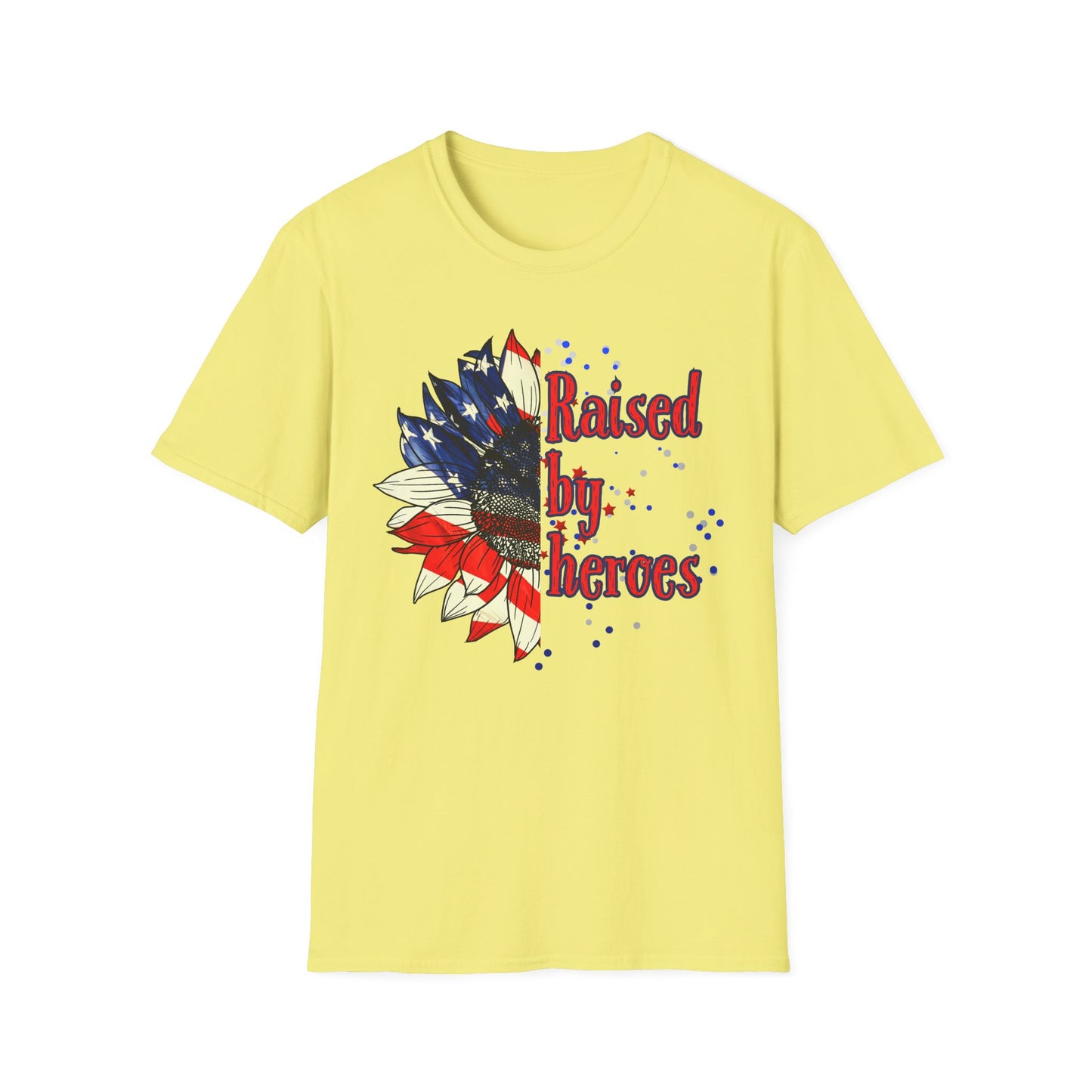 'Raised by Heroes' Unisex T-Shirt, Memorial Day Gift, Patriotic Tee, Veteran's Day Shirt, Gift for Military Families, Red White and Blue Shirt