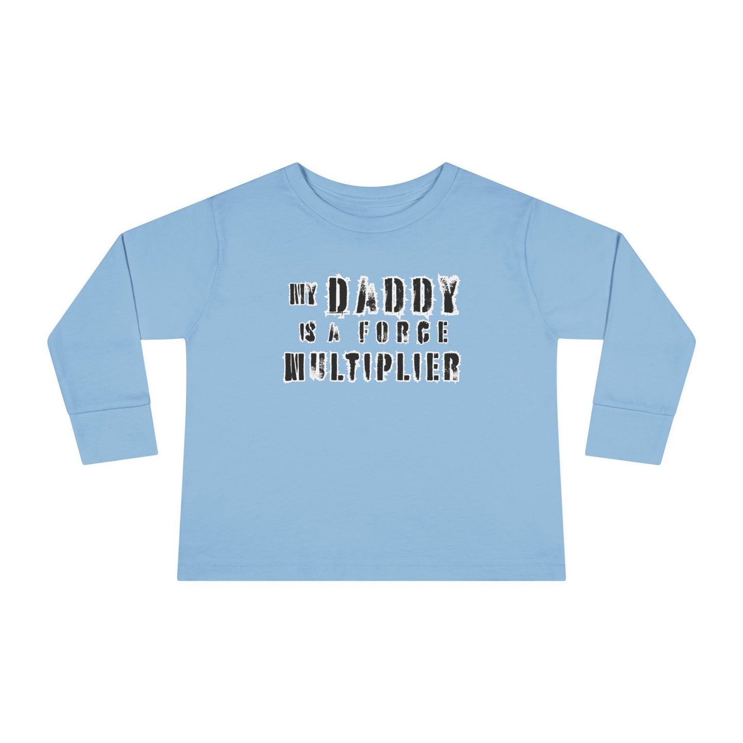 'My Daddy is a Force Multiplier' Toddler Long Sleeve Tee - Cute Kids Shirt, Gift for Dad, Parenting Apparel, Baby Shower Gift, Family [...]