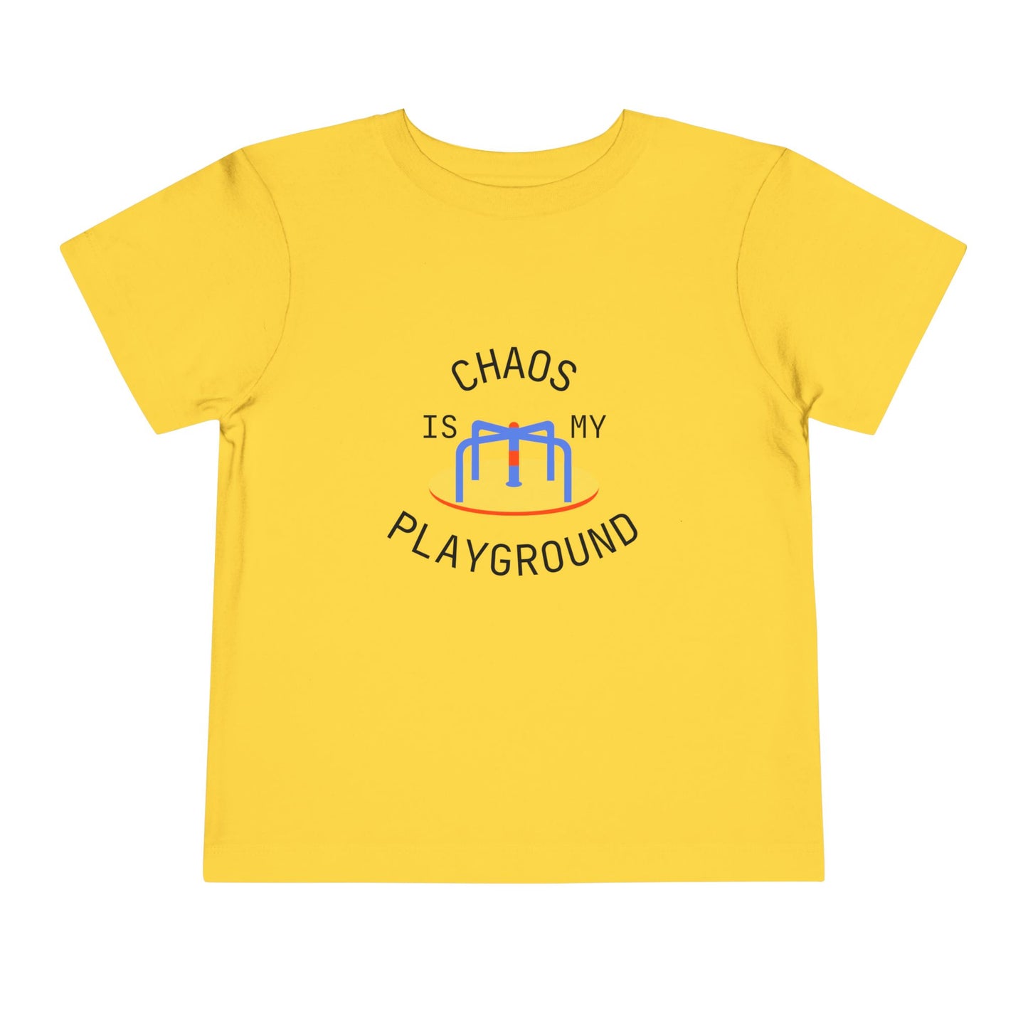 Chaos is my Playground Toddler Tee, Kids Playtime Shirt, Toddler Gift, Short Sleeve Tee for Boys, Fun Everyday Wear, Birthday Gift