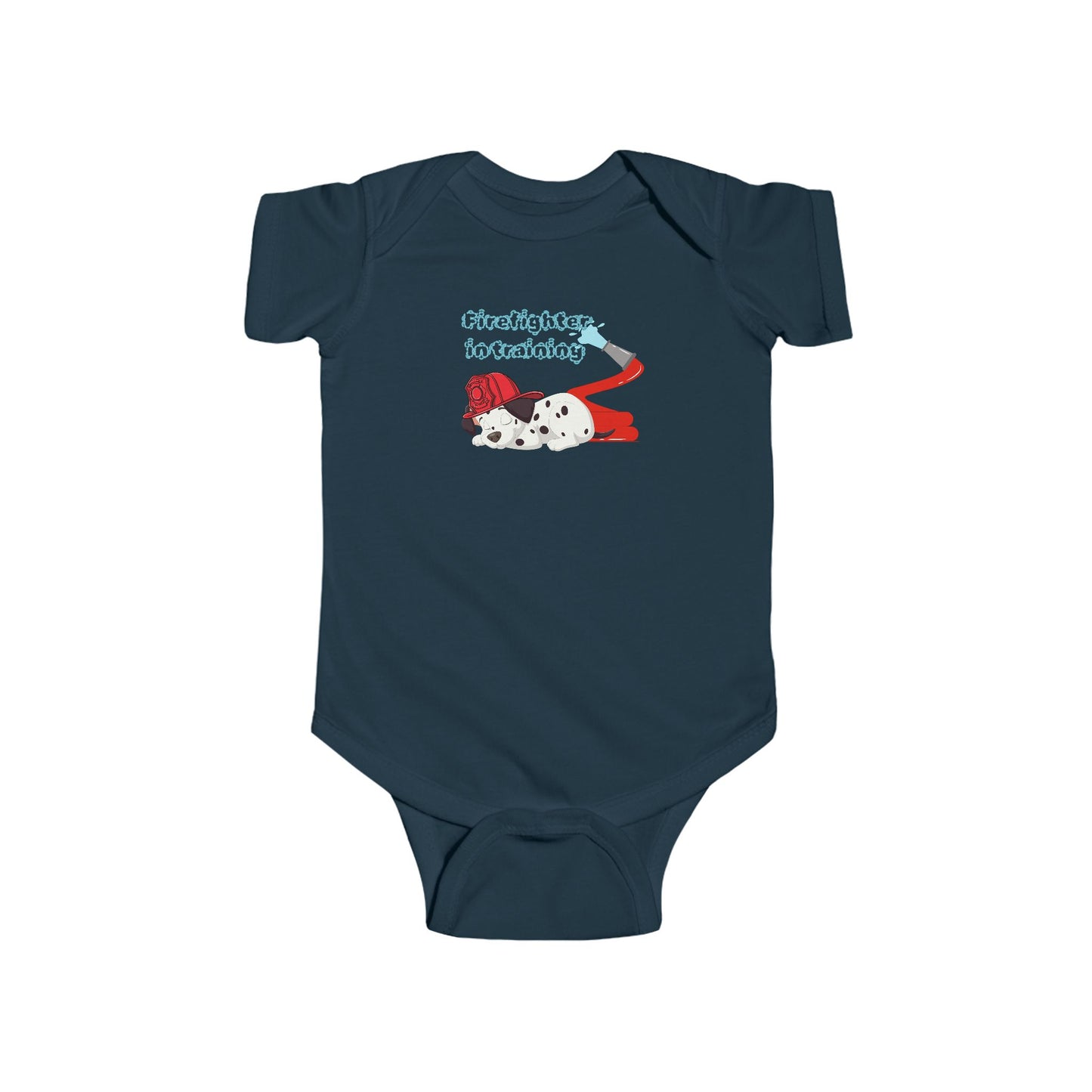 'Firefighter in Training' Infant Bodysuit with Cute Puppy Design, Baby Gift, Toddler Outfit, Newborn Clothes, Animal Lover Apparel