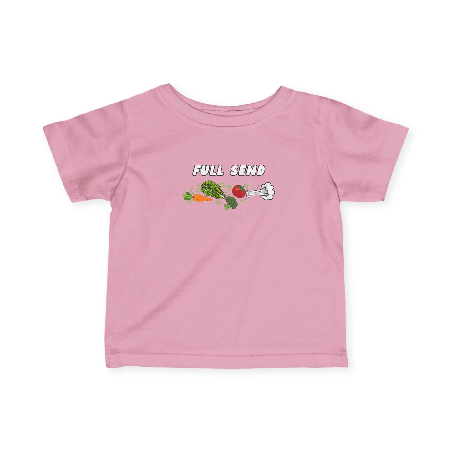 "Full Send" Infant Jersey T-Shirt, Toddler Summer Outfit, Kids Graphic Tee, Fun Baby Gift, Playful Shirt for Every Occasion