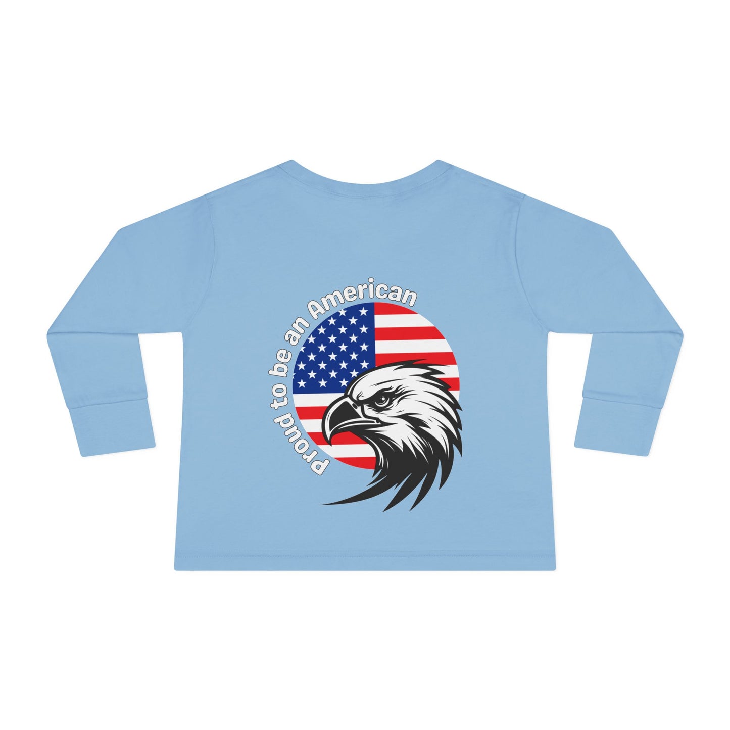 'Proud to be an American' Toddler Long Sleeve Tee - Kids Independence Day Shirt, Patriotic Toddler Clothing, 4th of July Outfit, American [...]