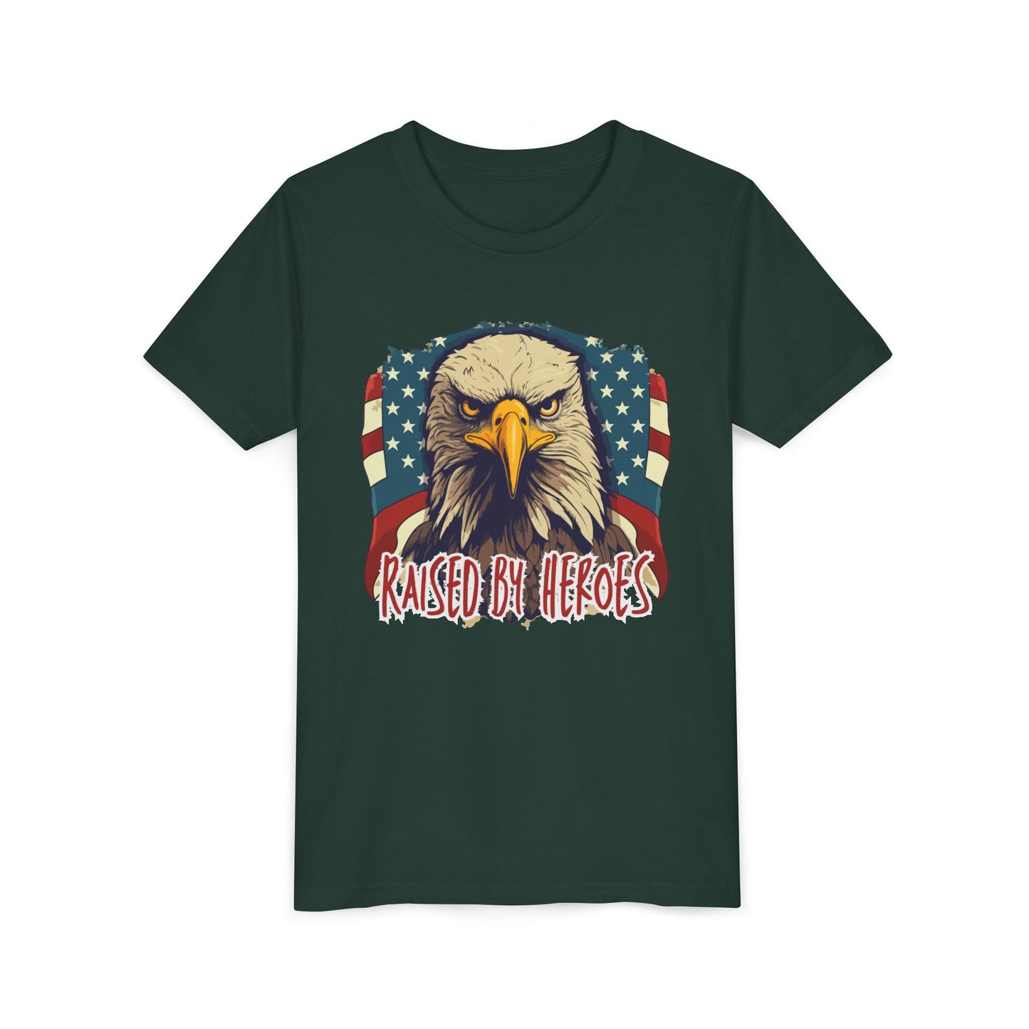 'Raised by Heroes' Youth tee - Patriotic Kids Apparel
