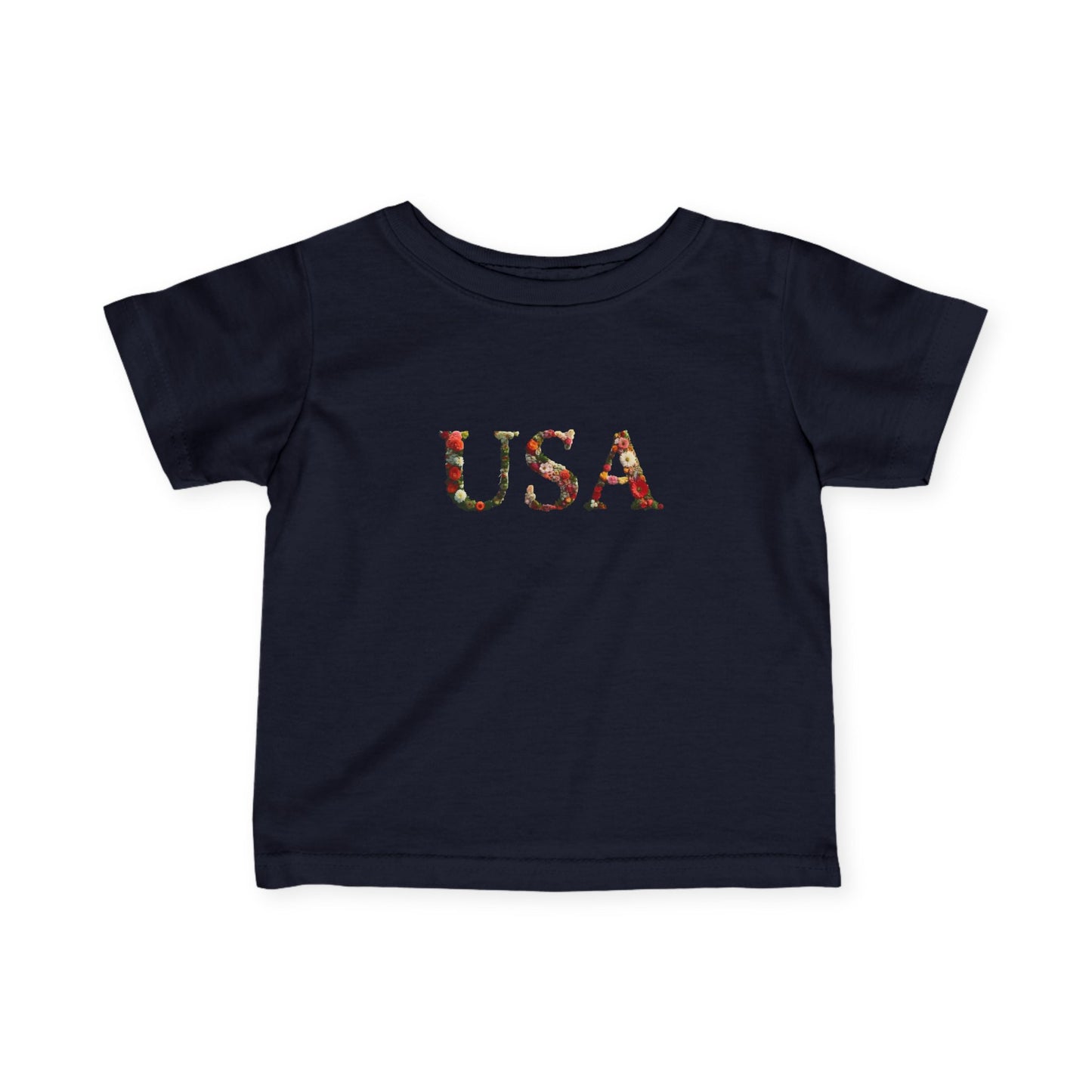 'USA' Floral Infant Tee