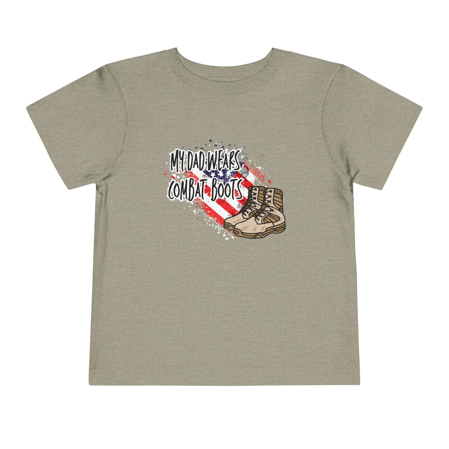 My Dad Wears Combat Boots Toddler Tee - Kids Military T-Shirt, Patriotic Gift for Toddlers, Military Family [...]