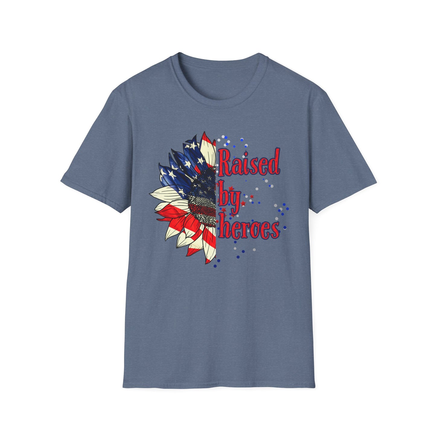 'Raised by Heroes' Unisex T-Shirt, Memorial Day Gift, Patriotic Tee, Veteran's Day Shirt, Gift for Military Families, Red White and Blue Shirt