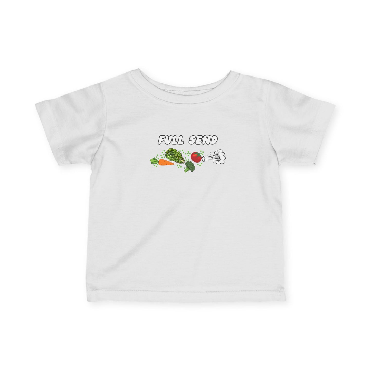 "Full Send" Infant Jersey T-Shirt, Toddler Summer Outfit, Kids Graphic Tee, Fun Baby Gift, Playful Shirt for Every Occasion