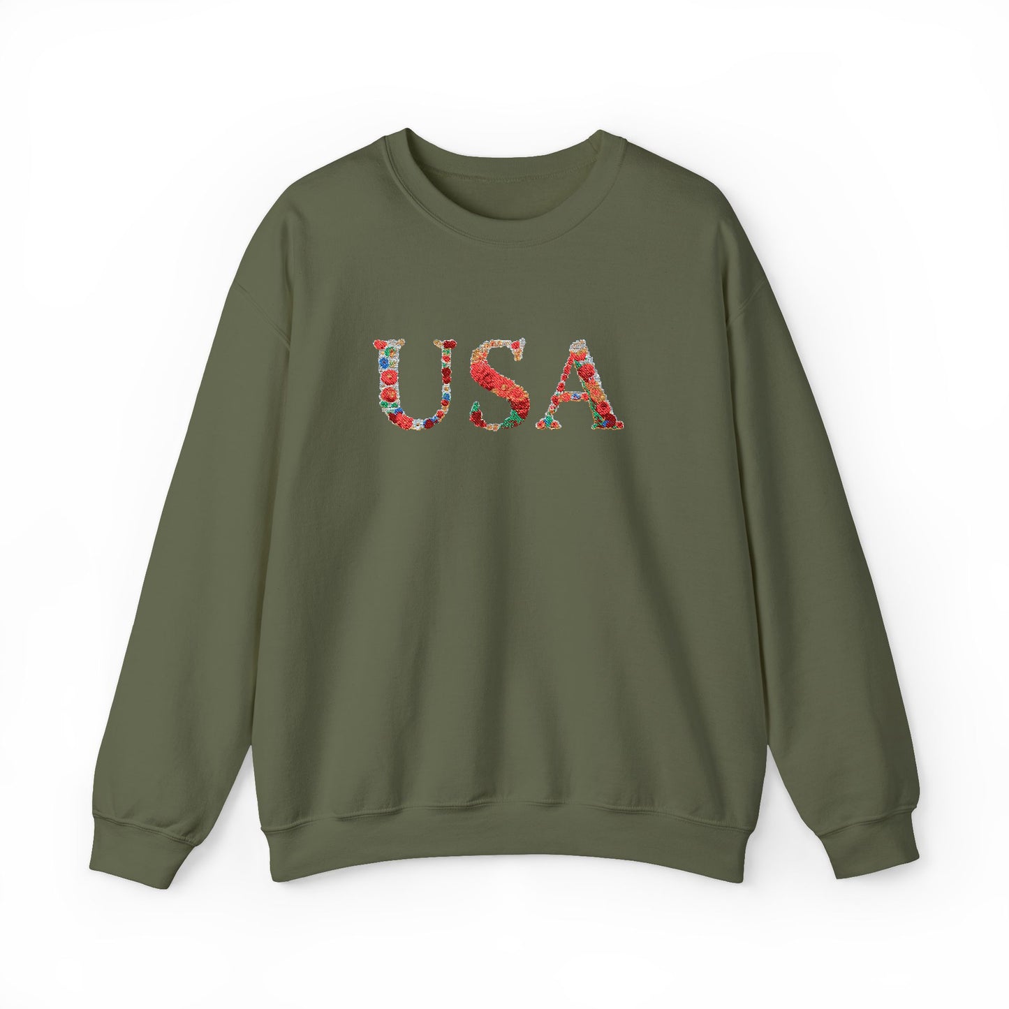 USA Floral Print Unisex Crewneck Sweatshirt, Cozy Gift for Holidays, Casual Wear, Perfect for Patriotic Celebrations, Comfortable [...]