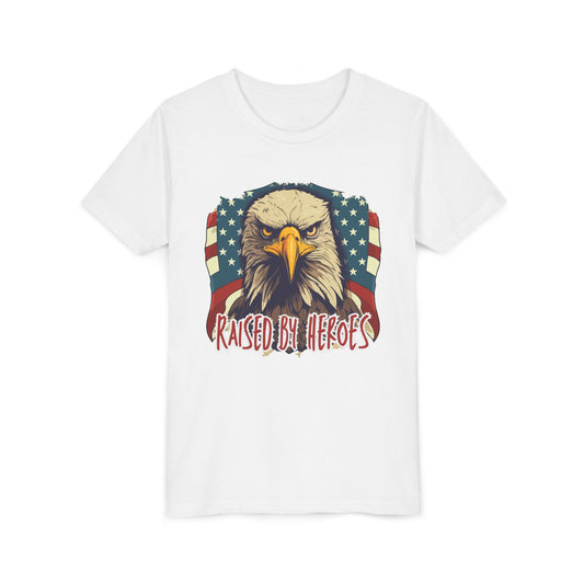'Raised by Heroes' Youth tee - Patriotic Kids Apparel