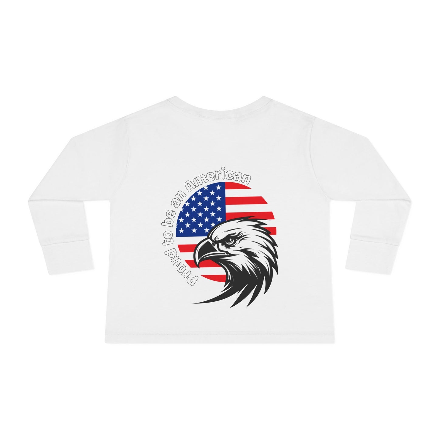 'Proud to be an American' Toddler Long Sleeve Tee - Kids Independence Day Shirt, Patriotic Toddler Clothing, 4th of July Outfit, American [...]
