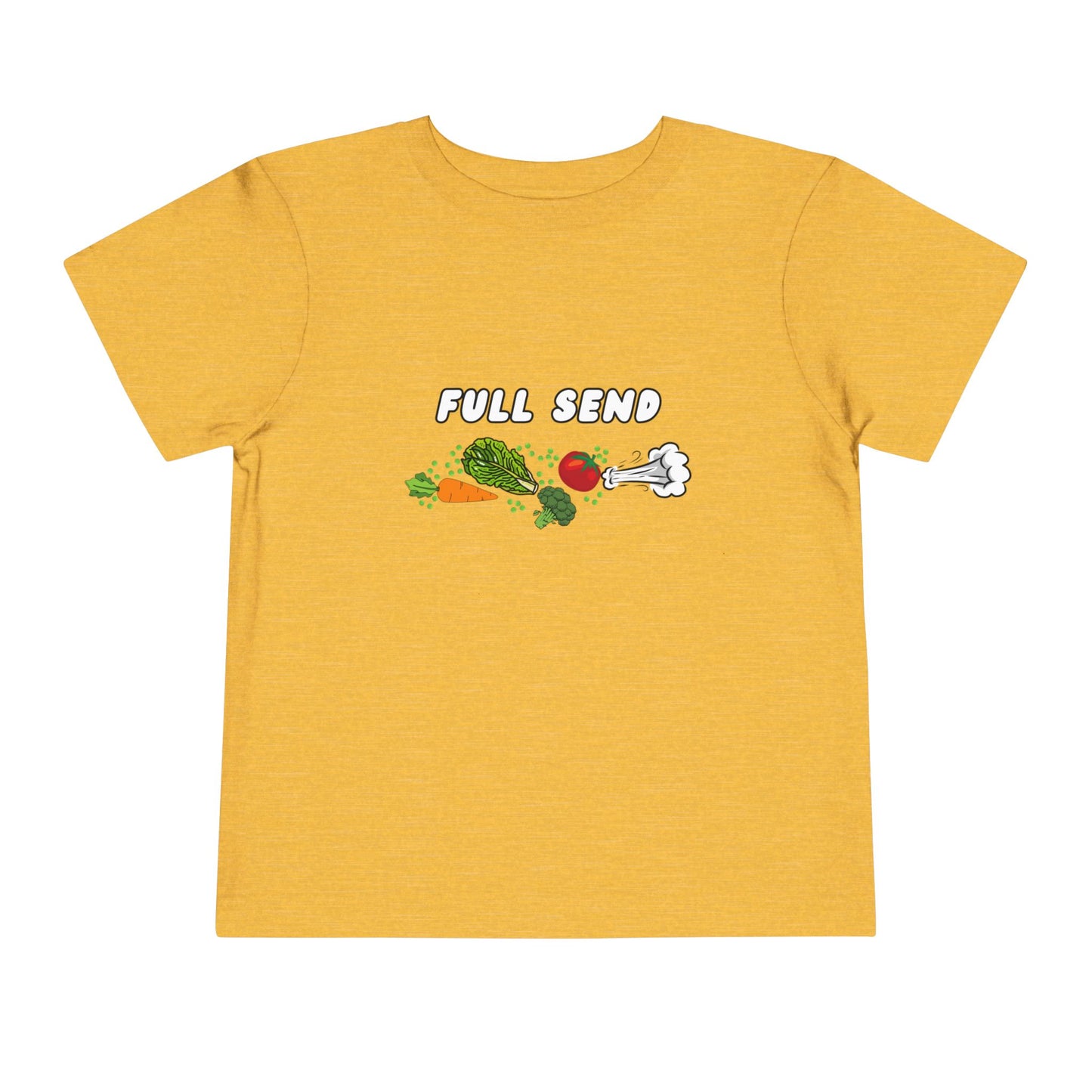 Full Send Toddler Tee, Fun Children's Shirt, Adorable Gift for Kids, Playful Outfit, Everyday Wear, Birthday Gift, Veggie Theme