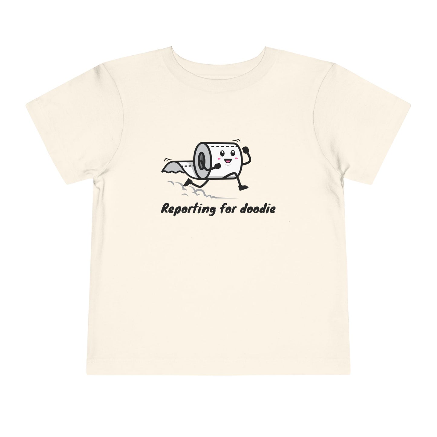 'Reporting for Doodie', Funny Toddler Shirt, Birthday Gift, Playdate Attire, Toddler Humor Tee