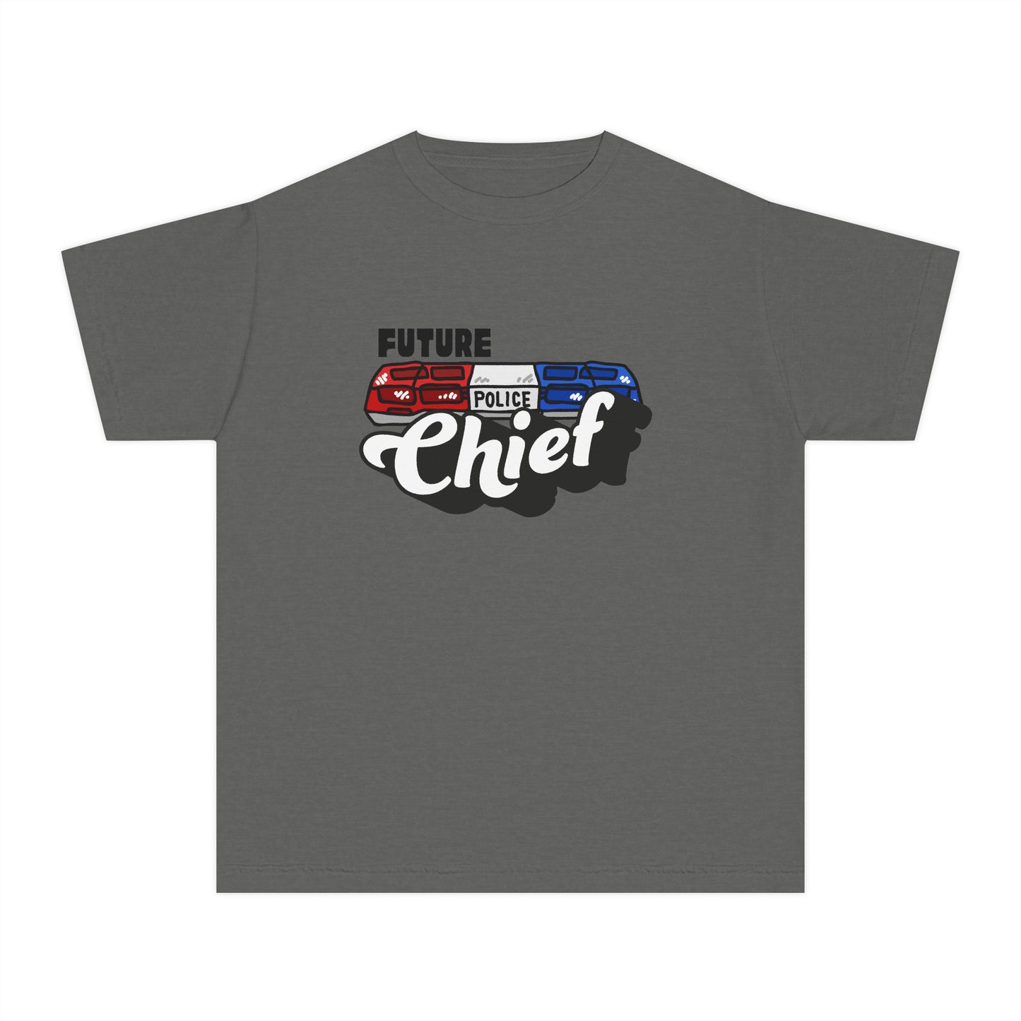 'Future Police Chief' Youth Tee, Police Officer Shirt, Kid's Law Enforcement Gift, Birthday Present, Future Hero Apparel