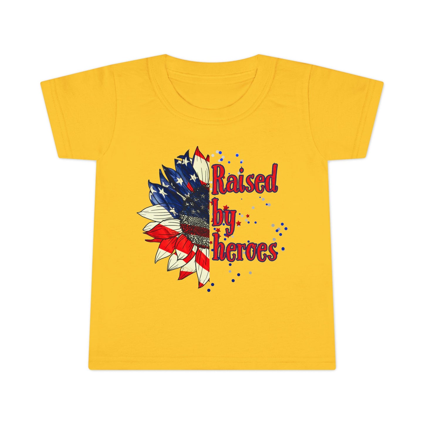 'Raised by Heroes' Toddler T-Shirt | Patriotic Kids Tee | Independence Day Gift, Memorial Day Outfit, Proud Family Apparel, Everyday Wear