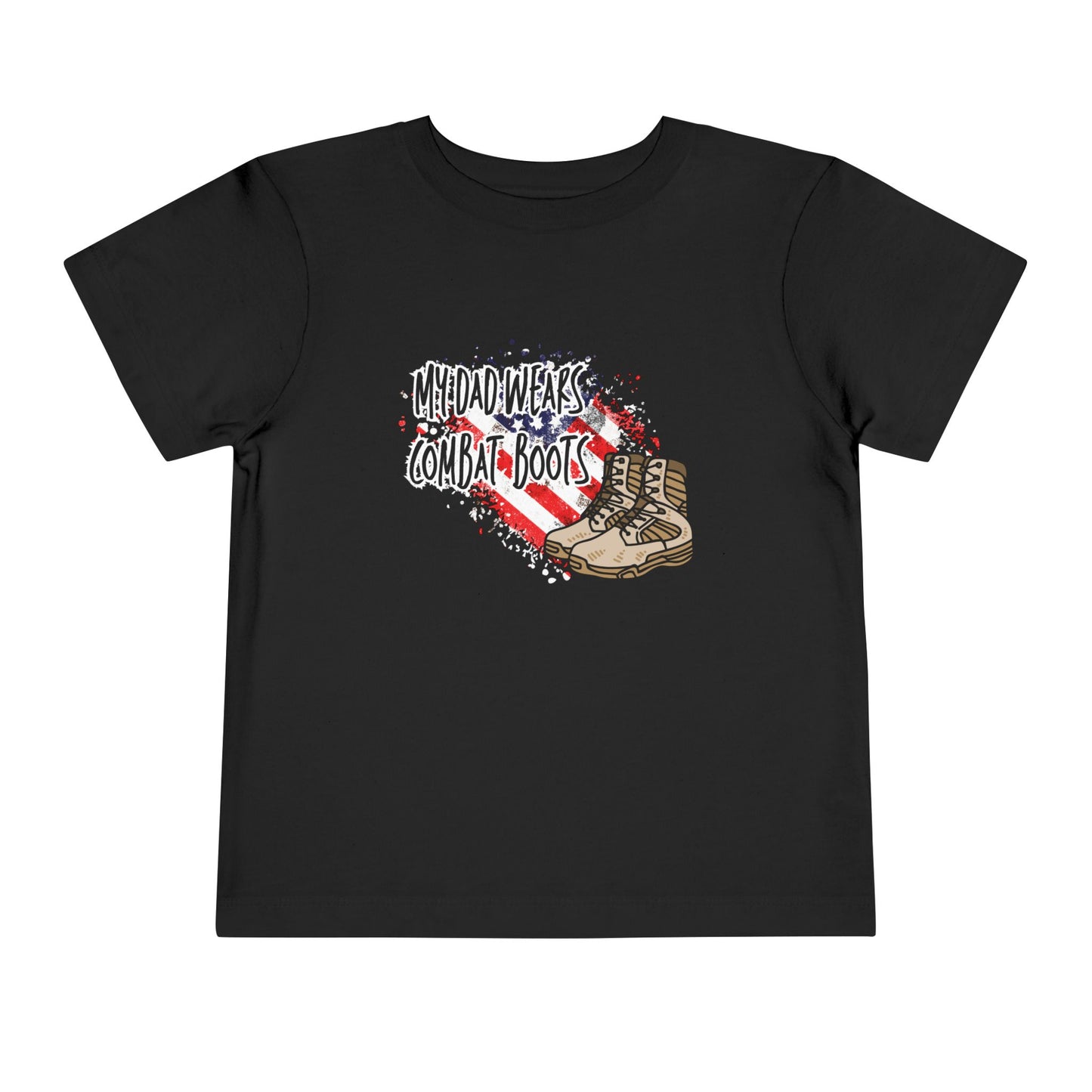 My Dad Wears Combat Boots Toddler Tee - Kids Military T-Shirt, Patriotic Gift for Toddlers, Military Family [...]