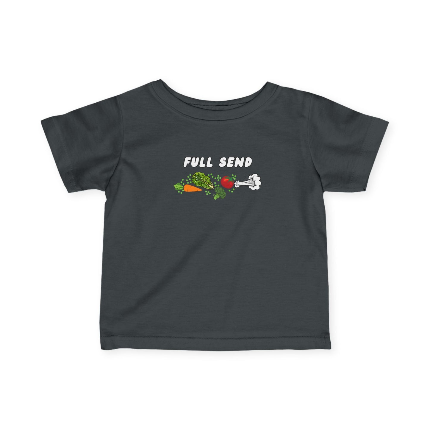 "Full Send" Infant Jersey T-Shirt, Toddler Summer Outfit, Kids Graphic Tee, Fun Baby Gift, Playful Shirt for Every Occasion