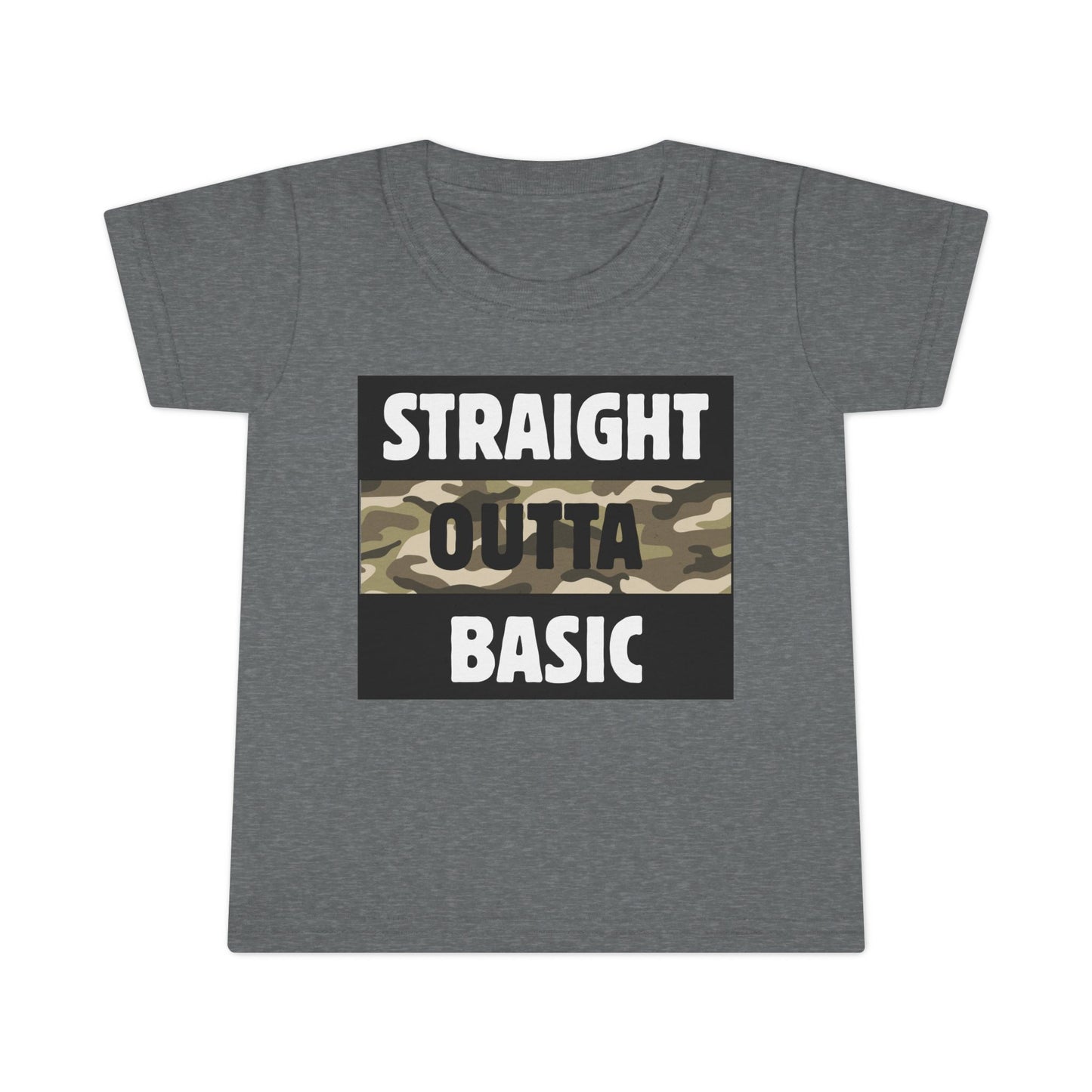 'Straight Outta Basic' Toddler T-Shirt - Fun Kids Tee, Birthday Gift, Everyday Wear, Statement Shirt, Causal Outfit