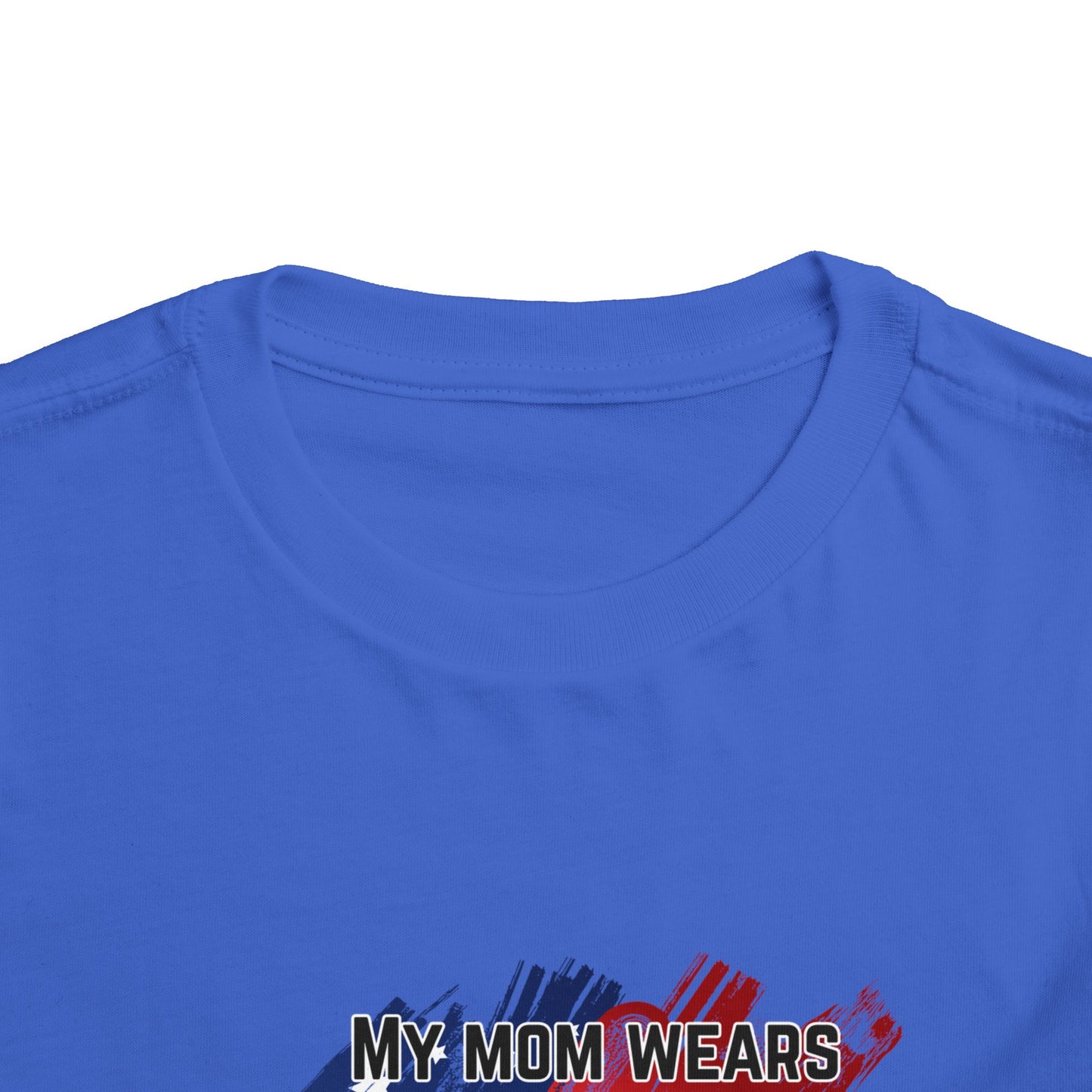 'My Mom Wears Combat Boots' Toddler Tee - Fun Kids Shirt, Gifts for Military Families, Cute Toddler Outfit, Everyday Wear, Unique Baby Tee