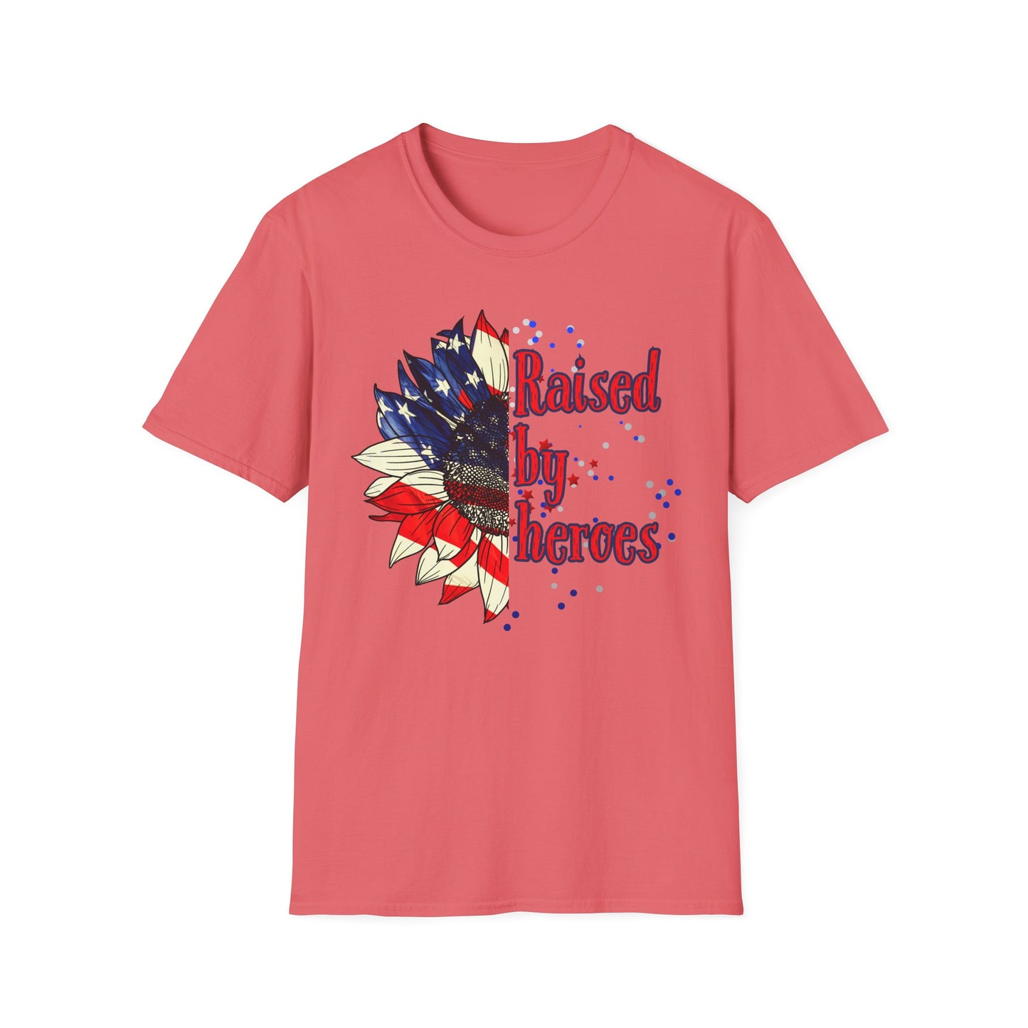 'Raised by Heroes' Unisex T-Shirt, Memorial Day Gift, Patriotic Tee, Veteran's Day Shirt, Gift for Military Families, Red White and Blue Shirt