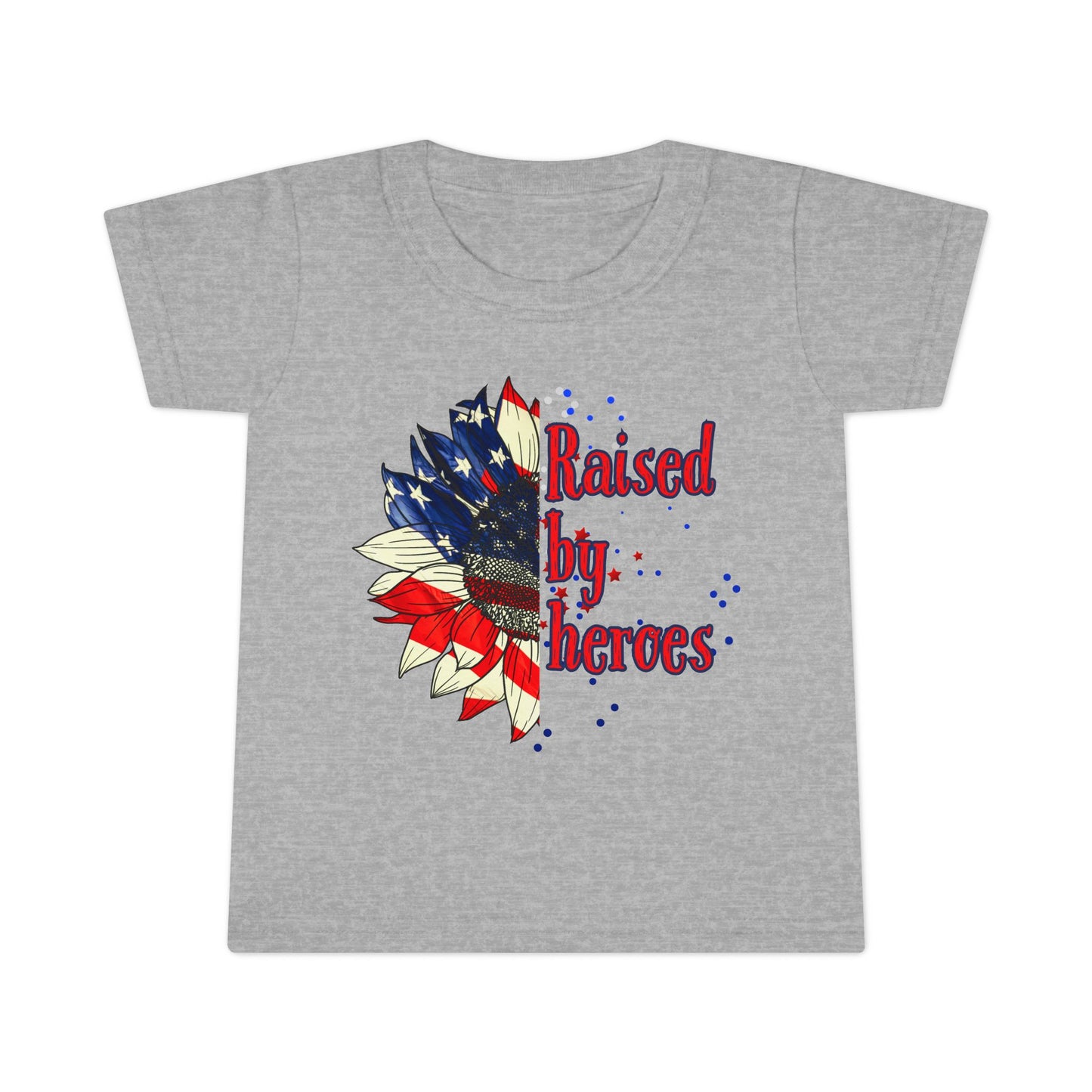 'Raised by Heroes' Toddler T-Shirt | Patriotic Kids Tee | Independence Day Gift, Memorial Day Outfit, Proud Family Apparel, Everyday Wear