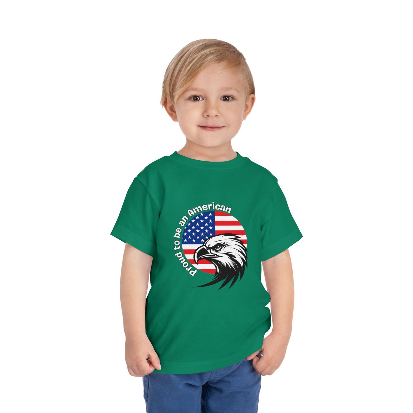'Proud to be an American' Toddler Tee with Eagle Design