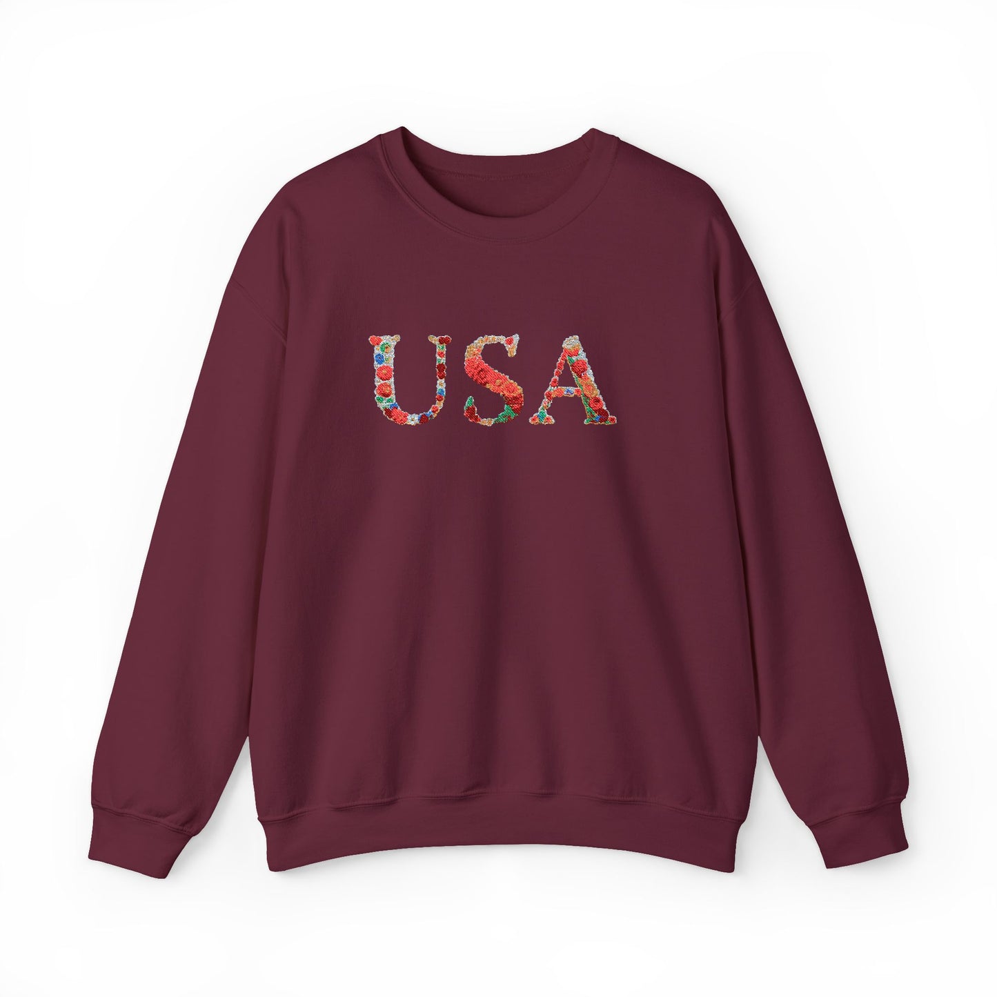 USA Floral Print Unisex Crewneck Sweatshirt, Cozy Gift for Holidays, Casual Wear, Perfect for Patriotic Celebrations, Comfortable [...]