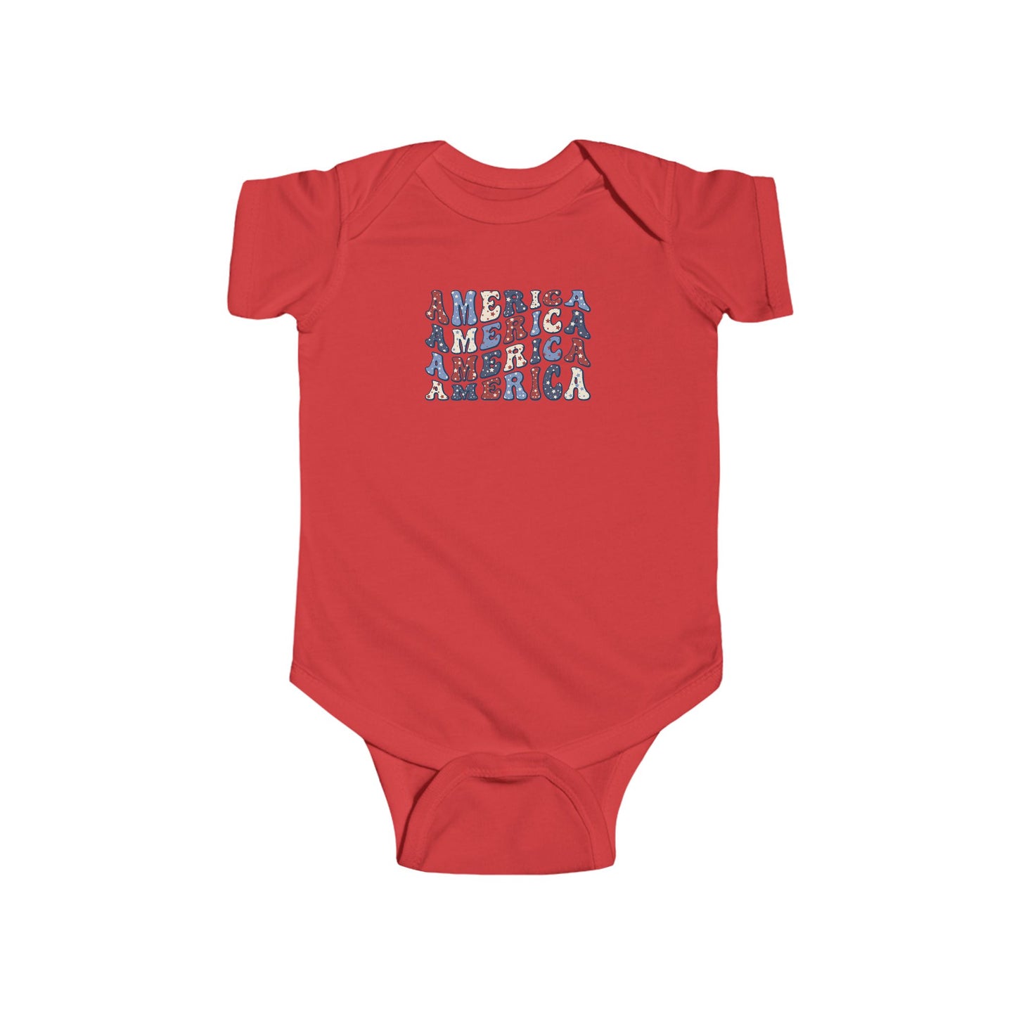 'America' Design Cute Infant Bodysuit - Perfect for July 4th, Baby Shower Gift, Toddler Apparel, Little Patriot, Everyday Wear