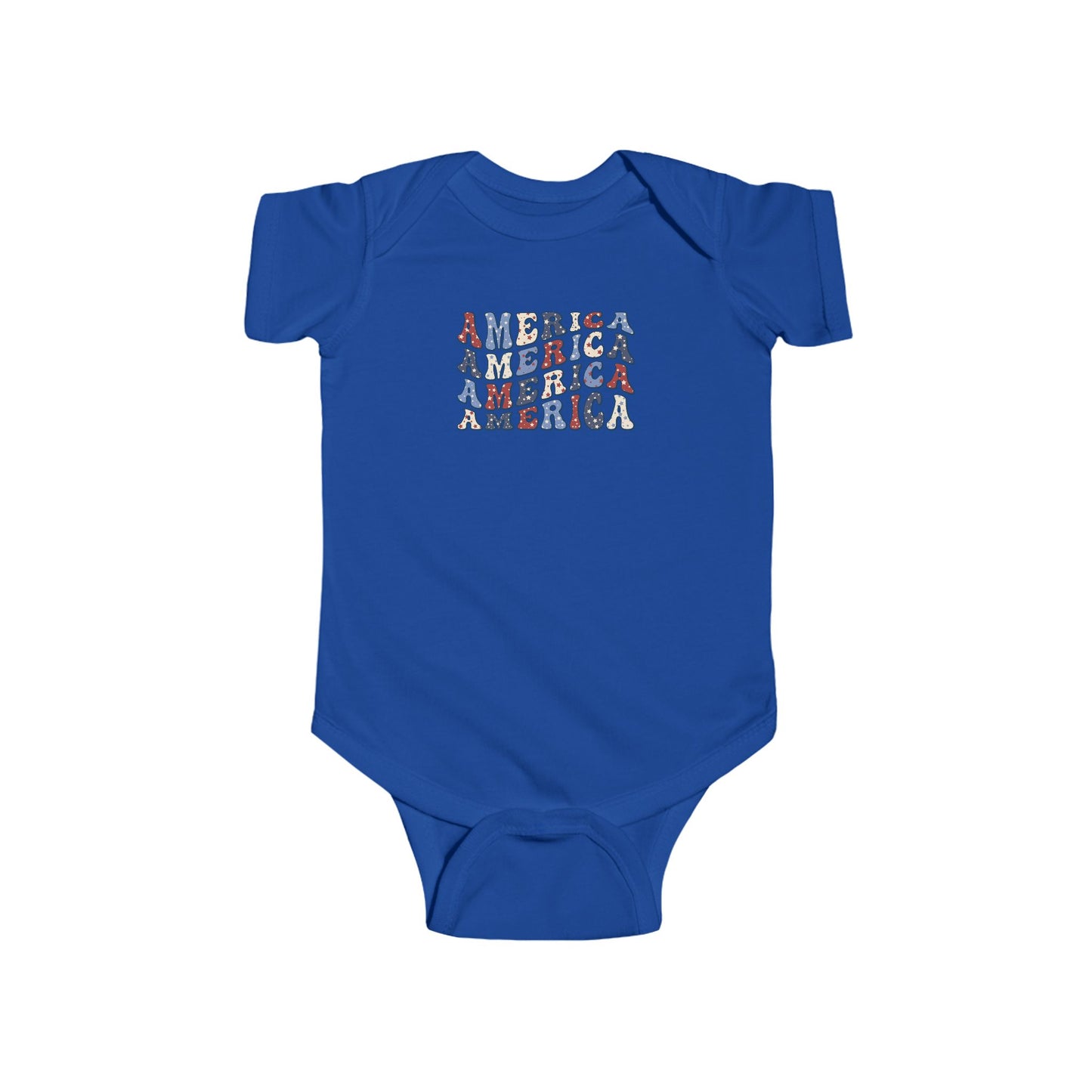 'America' Design Cute Infant Bodysuit - Perfect for July 4th, Baby Shower Gift, Toddler Apparel, Little Patriot, Everyday Wear