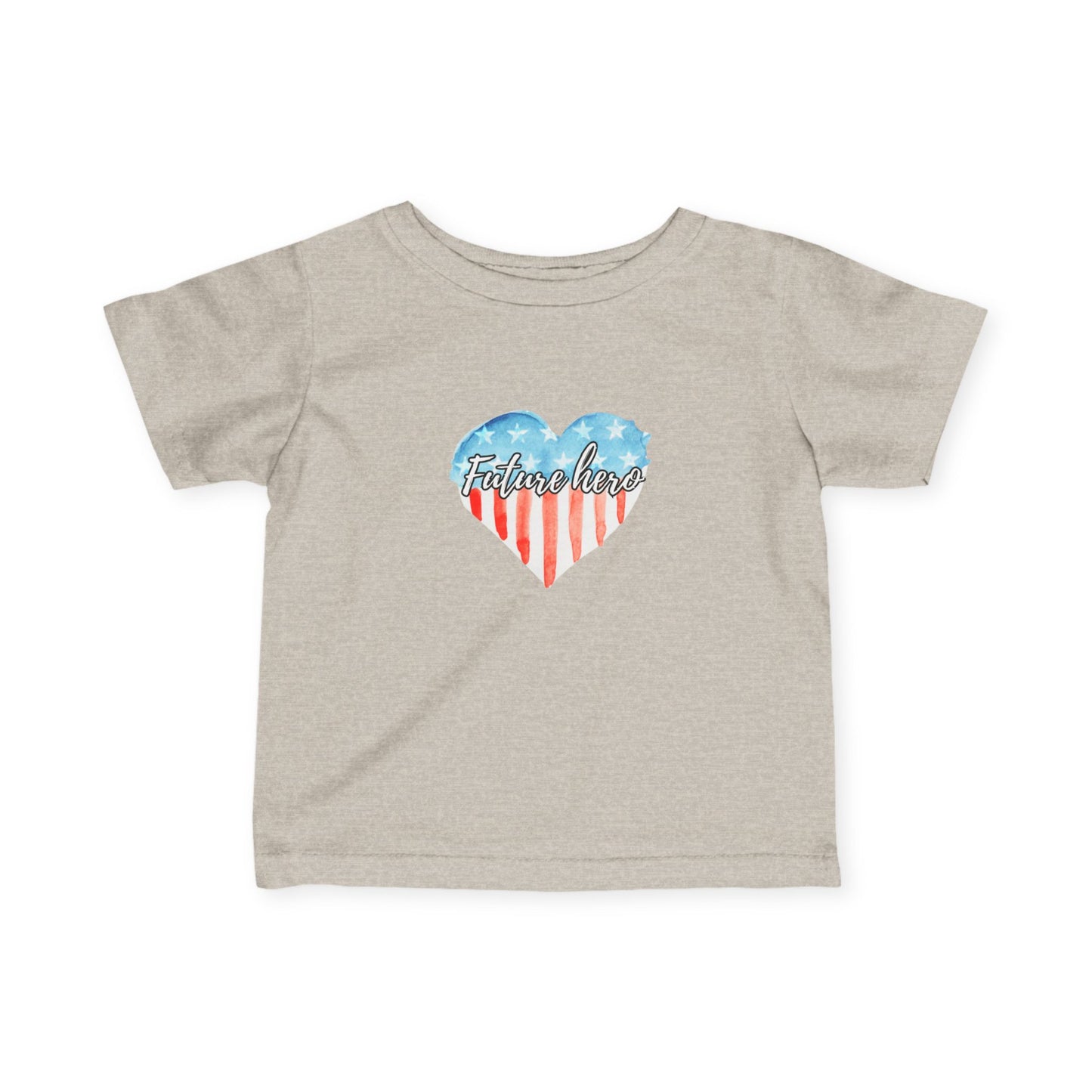 Future Hero Sweet Heart Print, Infant Summer Top, 4th of July Outfit, Toddler Independence Day Shirt, Cute Baby Wear