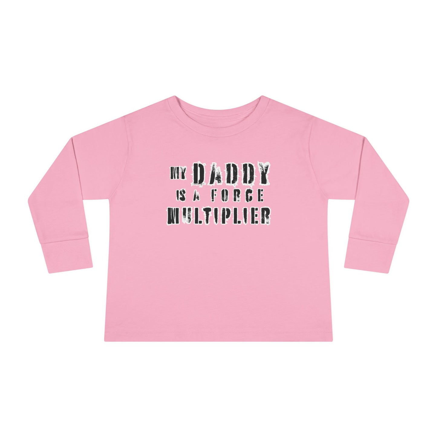 'My Daddy is a Force Multiplier' Toddler Long Sleeve Tee - Cute Kids Shirt, Gift for Dad, Parenting Apparel, Baby Shower Gift, Family [...]