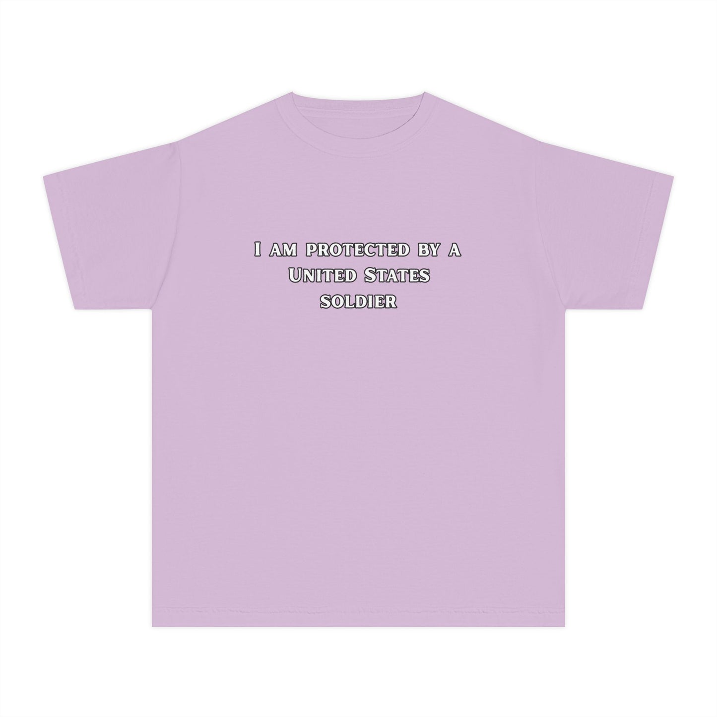 Protected by a U.S. Soldier Youth Midweight Tee - Perfect for Military Families, Patriotic Events, Gifts, and Everyday Wear, Apparel, [...]