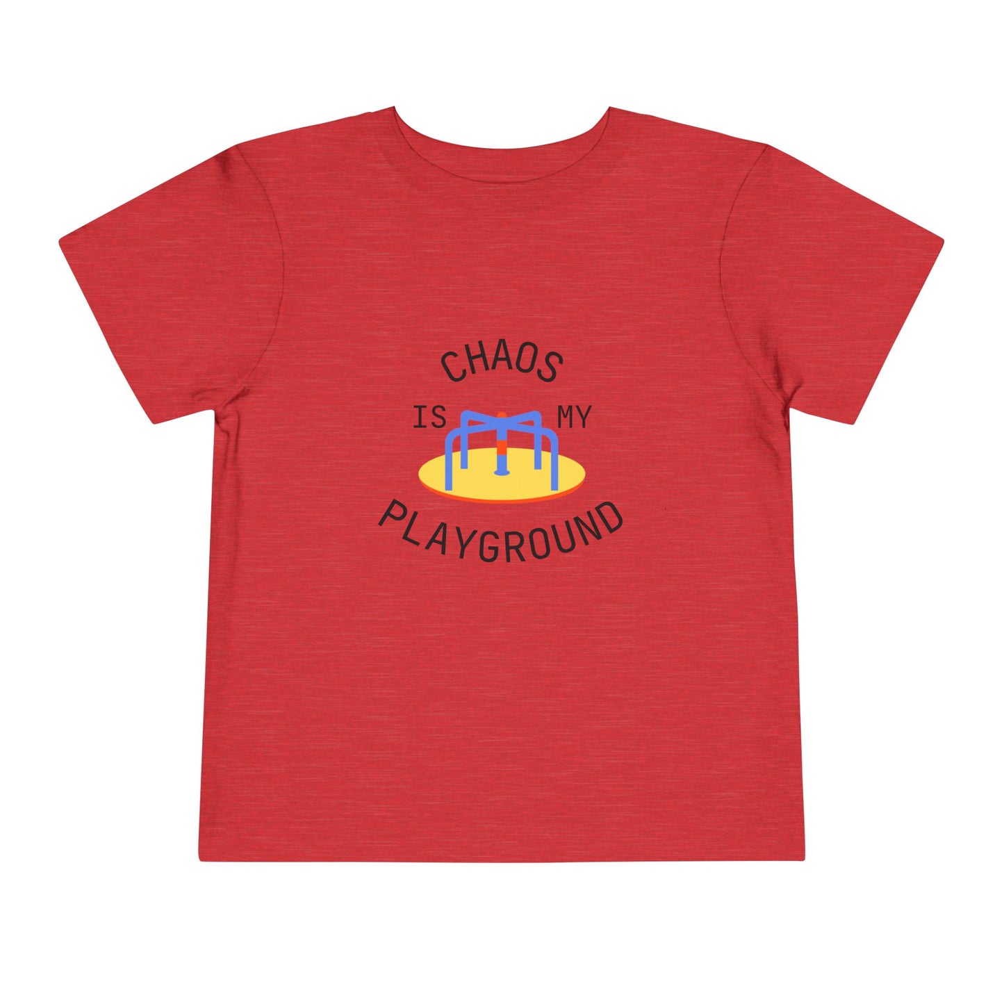 Chaos is my Playground Toddler Tee, Kids Playtime Shirt, Toddler Gift, Short Sleeve Tee for Boys, Fun Everyday Wear, Birthday Gift