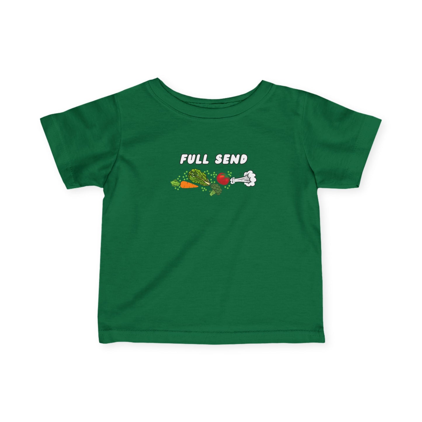 "Full Send" Infant Jersey T-Shirt, Toddler Summer Outfit, Kids Graphic Tee, Fun Baby Gift, Playful Shirt for Every Occasion