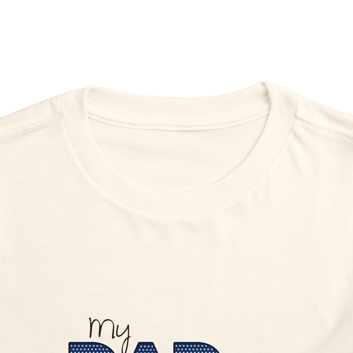 'My Dad Wears Dog Tags' Patriotic Toddler Tee