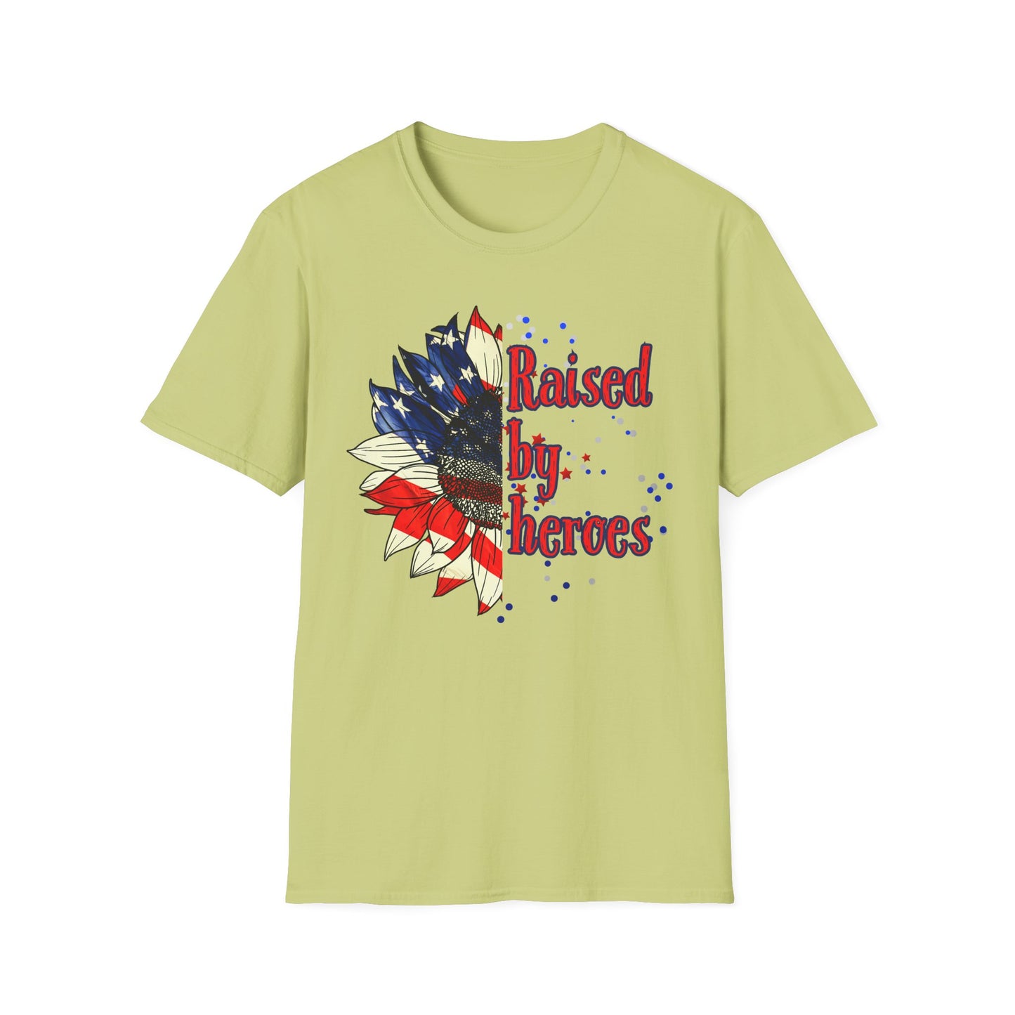 'Raised by Heroes' Unisex T-Shirt, Memorial Day Gift, Patriotic Tee, Veteran's Day Shirt, Gift for Military Families, Red White and Blue Shirt