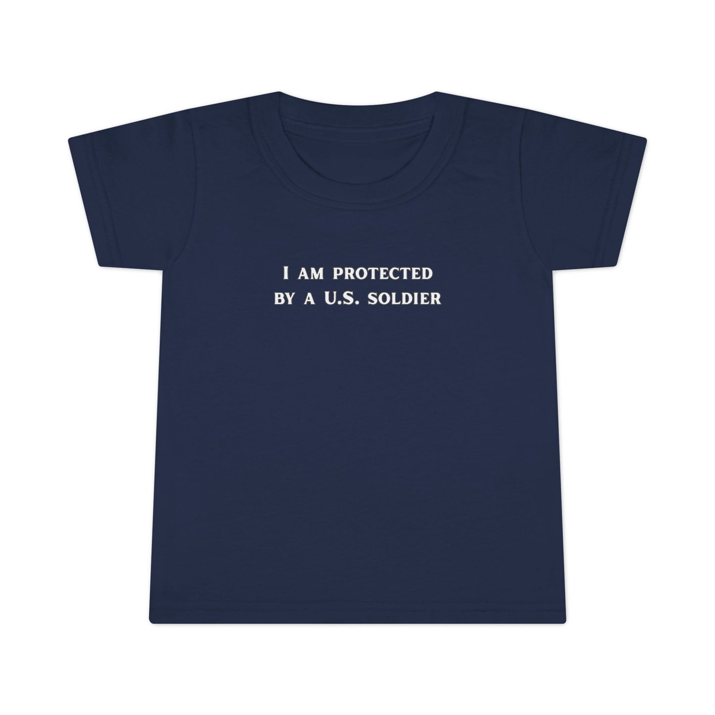 ' I Am Protected by a U.S. Soldier' Toddler T-Shirt - Patriotic Tee for Kids