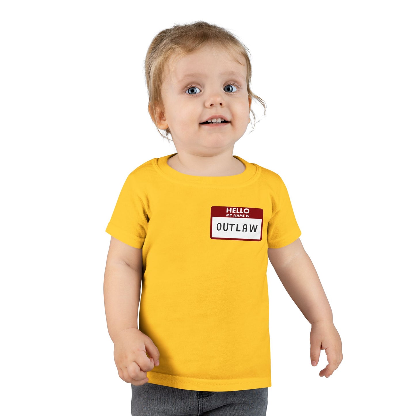 'What Daddy says is Law' Outlaw Toddler T-Shirt | Fun Playful Tee for Kids | Unique Gift Idea, Casual Wear