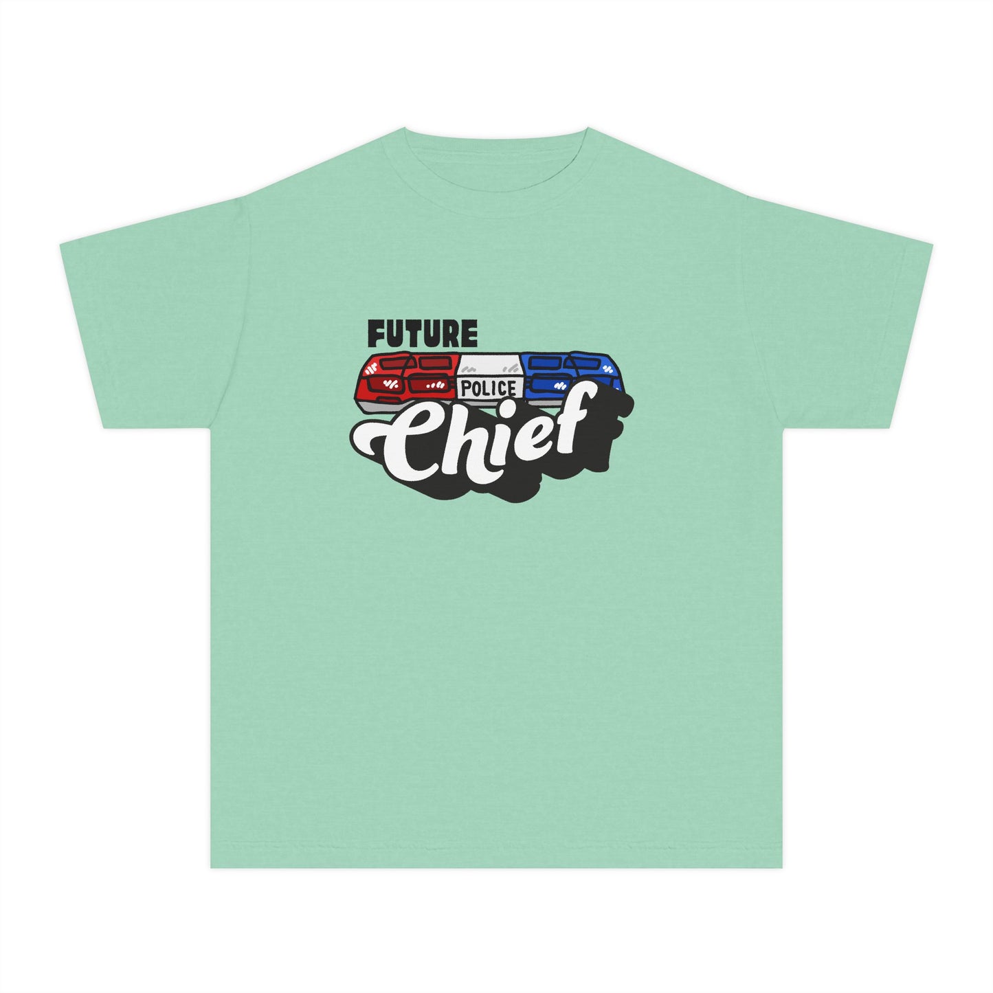 'Future Police Chief' Youth Tee, Police Officer Shirt, Kid's Law Enforcement Gift, Birthday Present, Future Hero Apparel