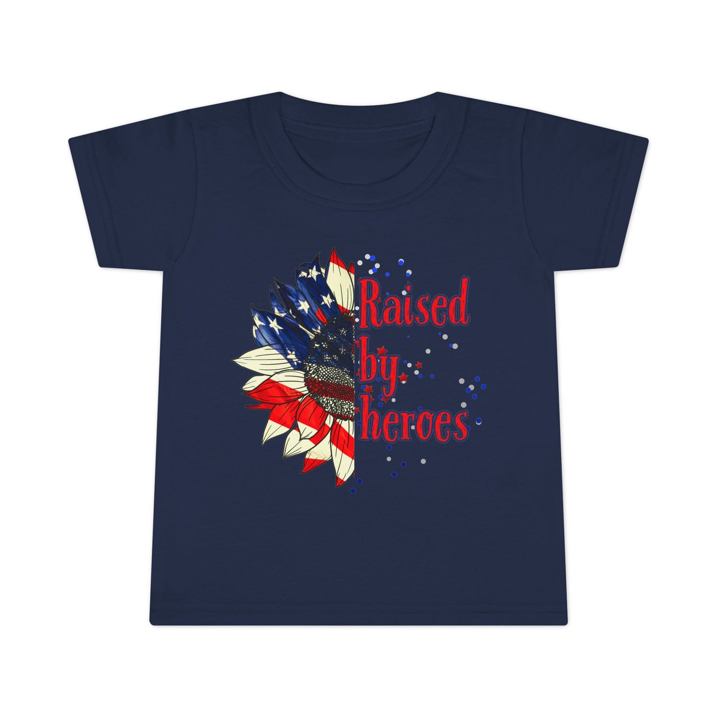 'Raised by Heroes' Toddler T-Shirt | Patriotic Kids Tee | Independence Day Gift, Memorial Day Outfit, Proud Family Apparel, Everyday Wear