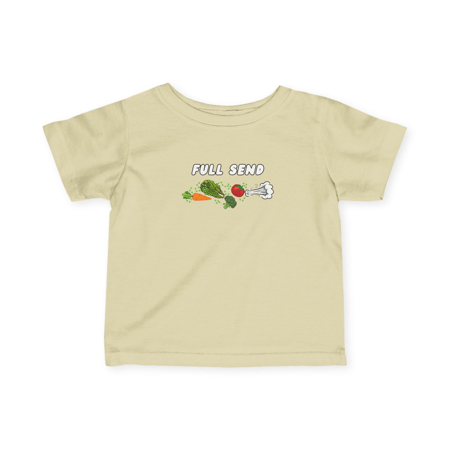 "Full Send" Infant Jersey T-Shirt, Toddler Summer Outfit, Kids Graphic Tee, Fun Baby Gift, Playful Shirt for Every Occasion