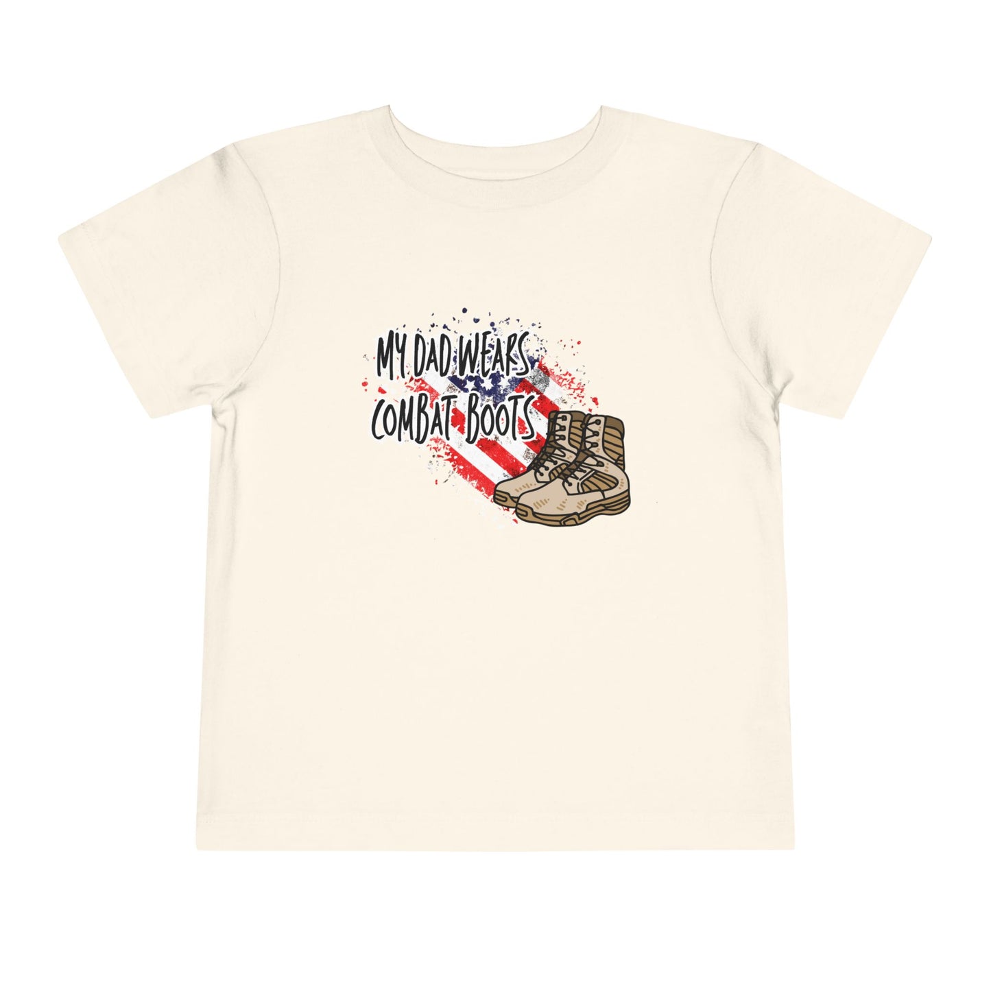 My Dad Wears Combat Boots Toddler Tee - Kids Military T-Shirt, Patriotic Gift for Toddlers, Military Family [...]