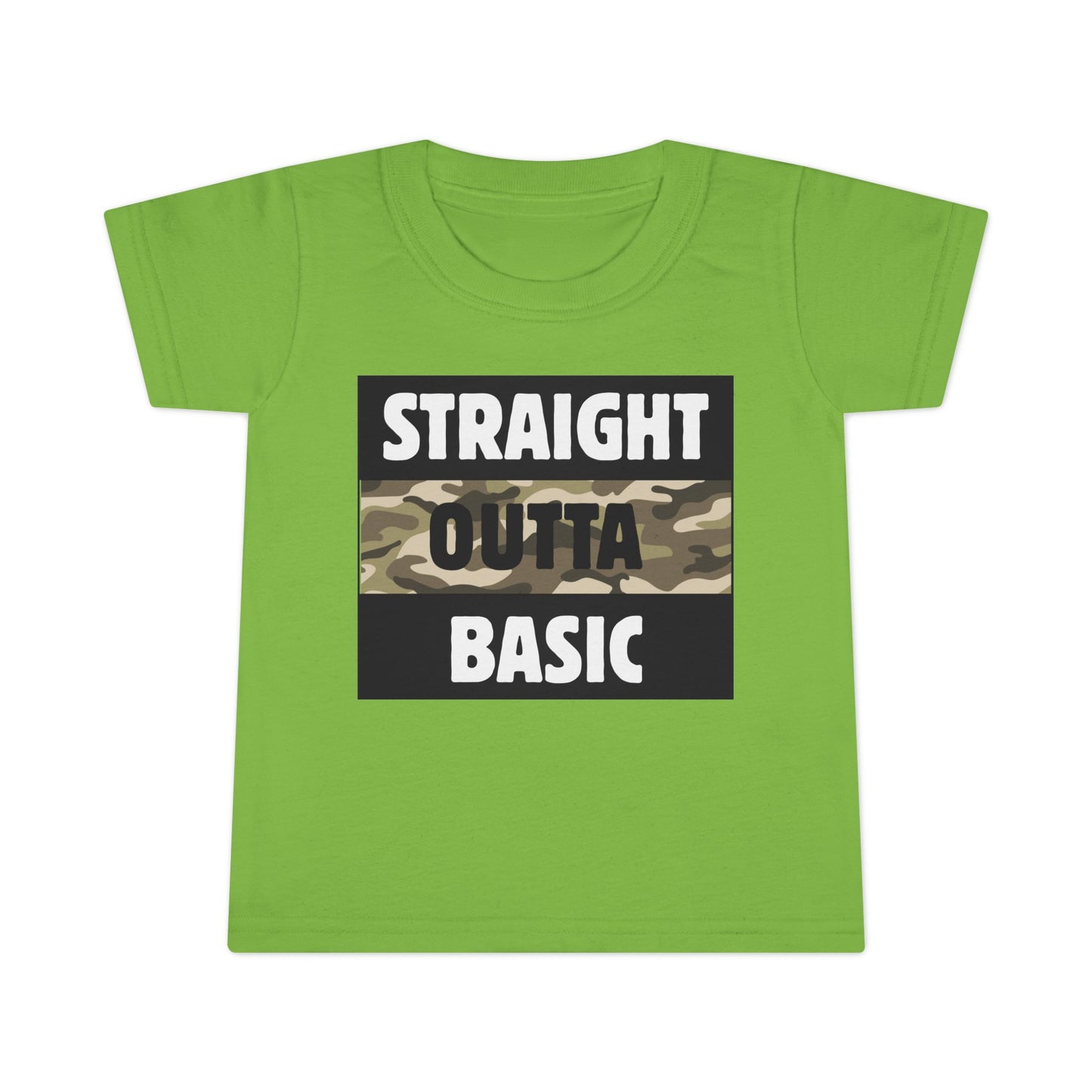 'Straight Outta Basic' Toddler T-Shirt - Fun Kids Tee, Birthday Gift, Everyday Wear, Statement Shirt, Causal Outfit