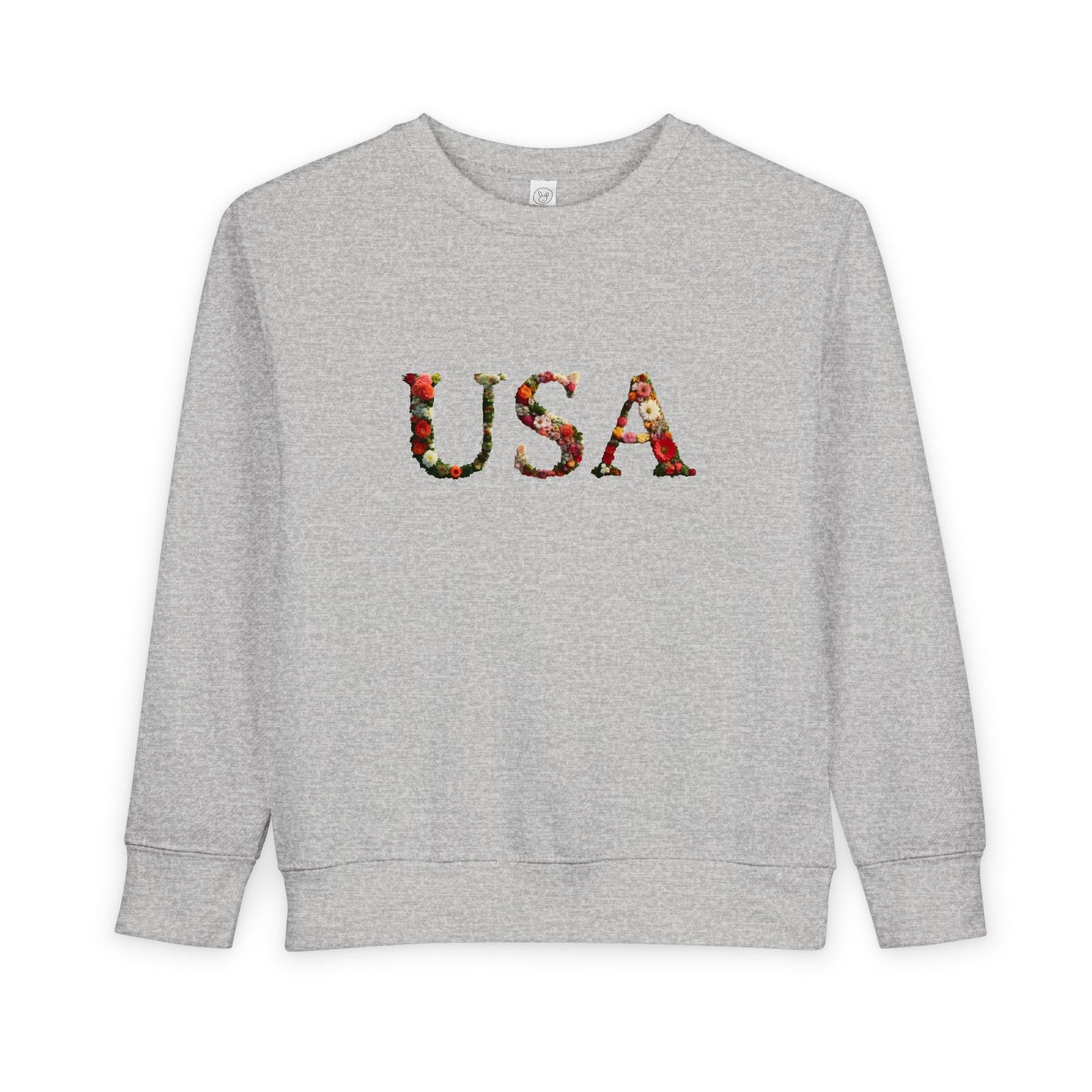 'USA' Floral Toddler Sweatshirt