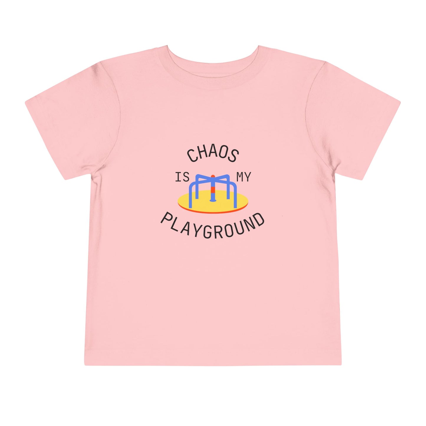 Chaos is my Playground Toddler Tee, Kids Playtime Shirt, Toddler Gift, Short Sleeve Tee for Boys, Fun Everyday Wear, Birthday Gift