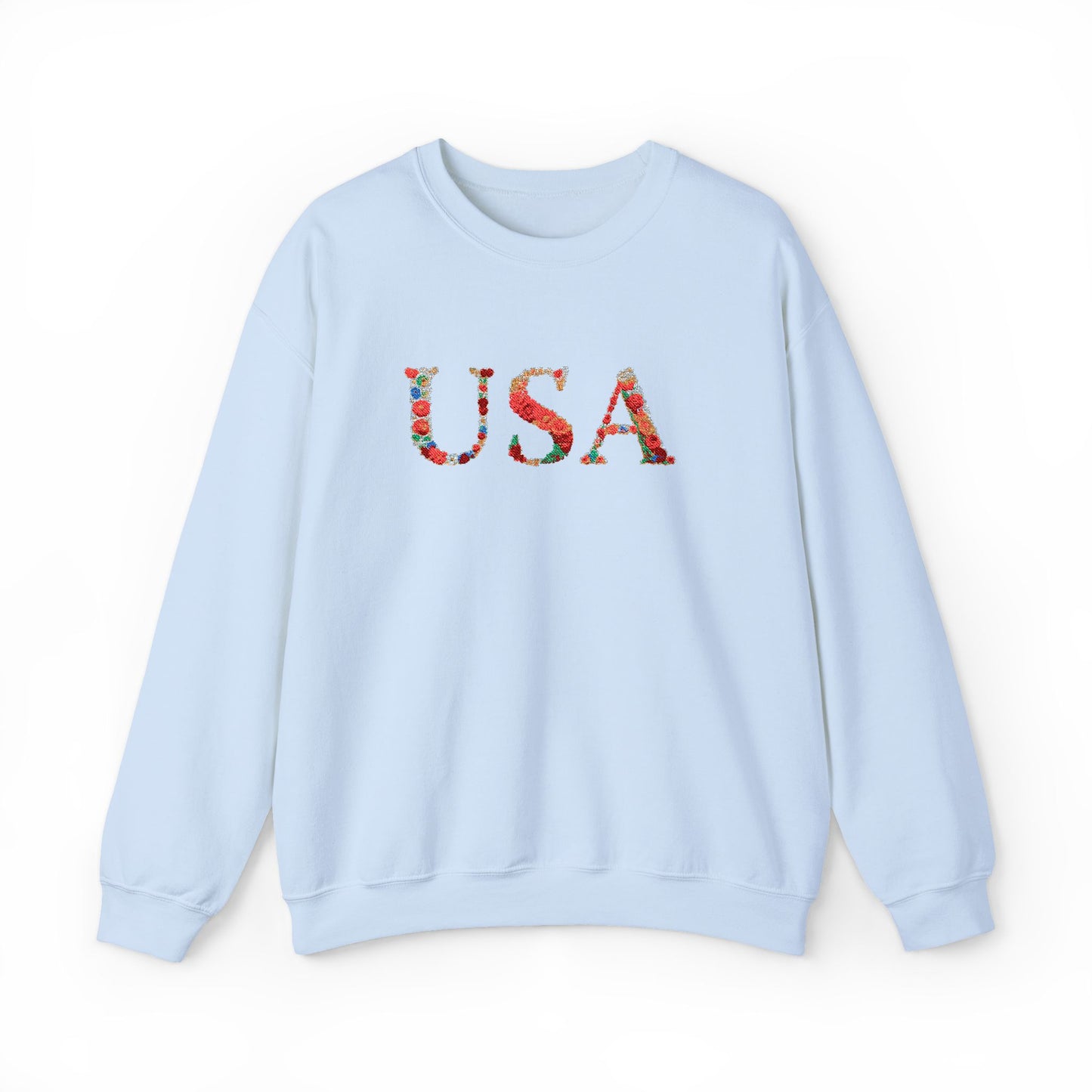 USA Floral Print Unisex Crewneck Sweatshirt, Cozy Gift for Holidays, Casual Wear, Perfect for Patriotic Celebrations, Comfortable [...]