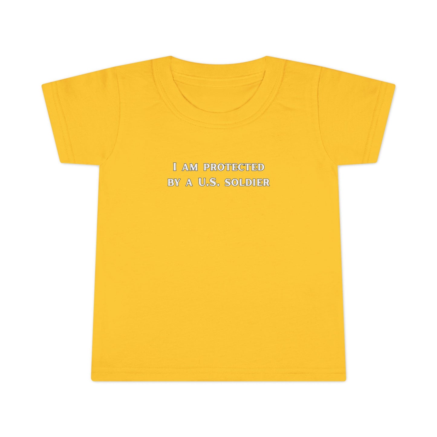 ' I Am Protected by a U.S. Soldier' Toddler T-Shirt - Patriotic Tee for Kids