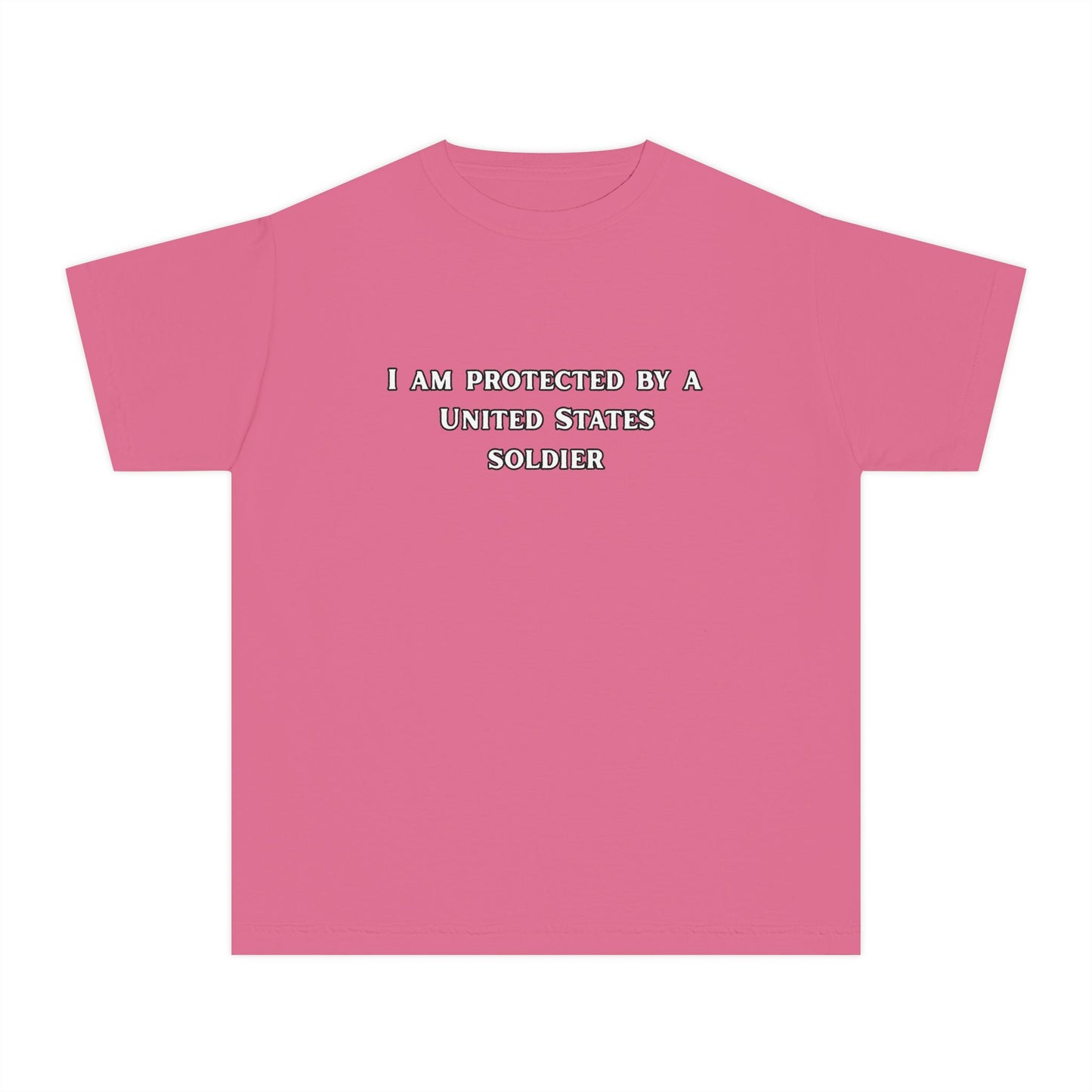 Protected by a U.S. Soldier Youth Midweight Tee - Perfect for Military Families, Patriotic Events, Gifts, and Everyday Wear, Apparel, [...]