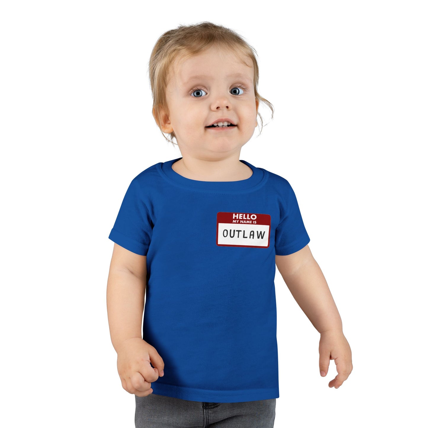 'What Daddy says is Law' Outlaw Toddler T-Shirt | Fun Playful Tee for Kids | Unique Gift Idea, Casual Wear