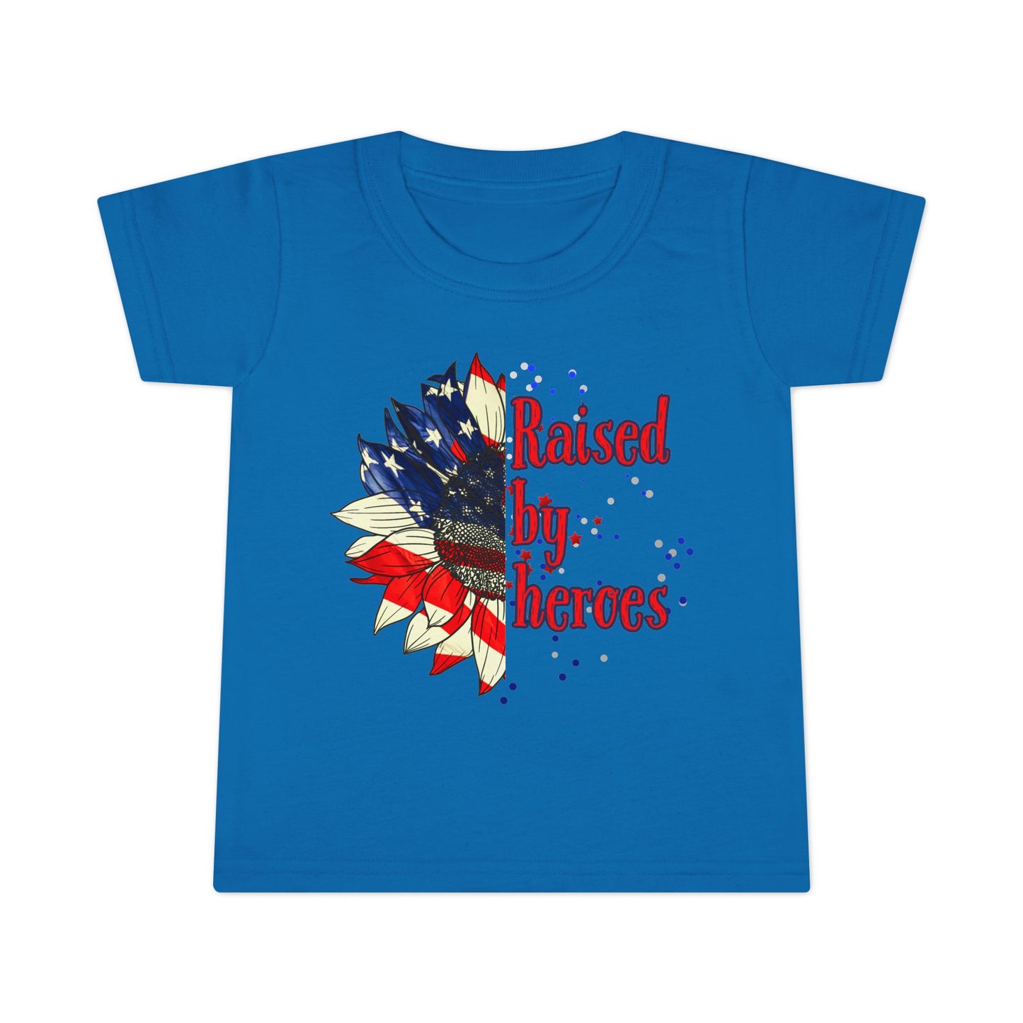 'Raised by Heroes' Toddler T-Shirt | Patriotic Kids Tee | Independence Day Gift, Memorial Day Outfit, Proud Family Apparel, Everyday Wear