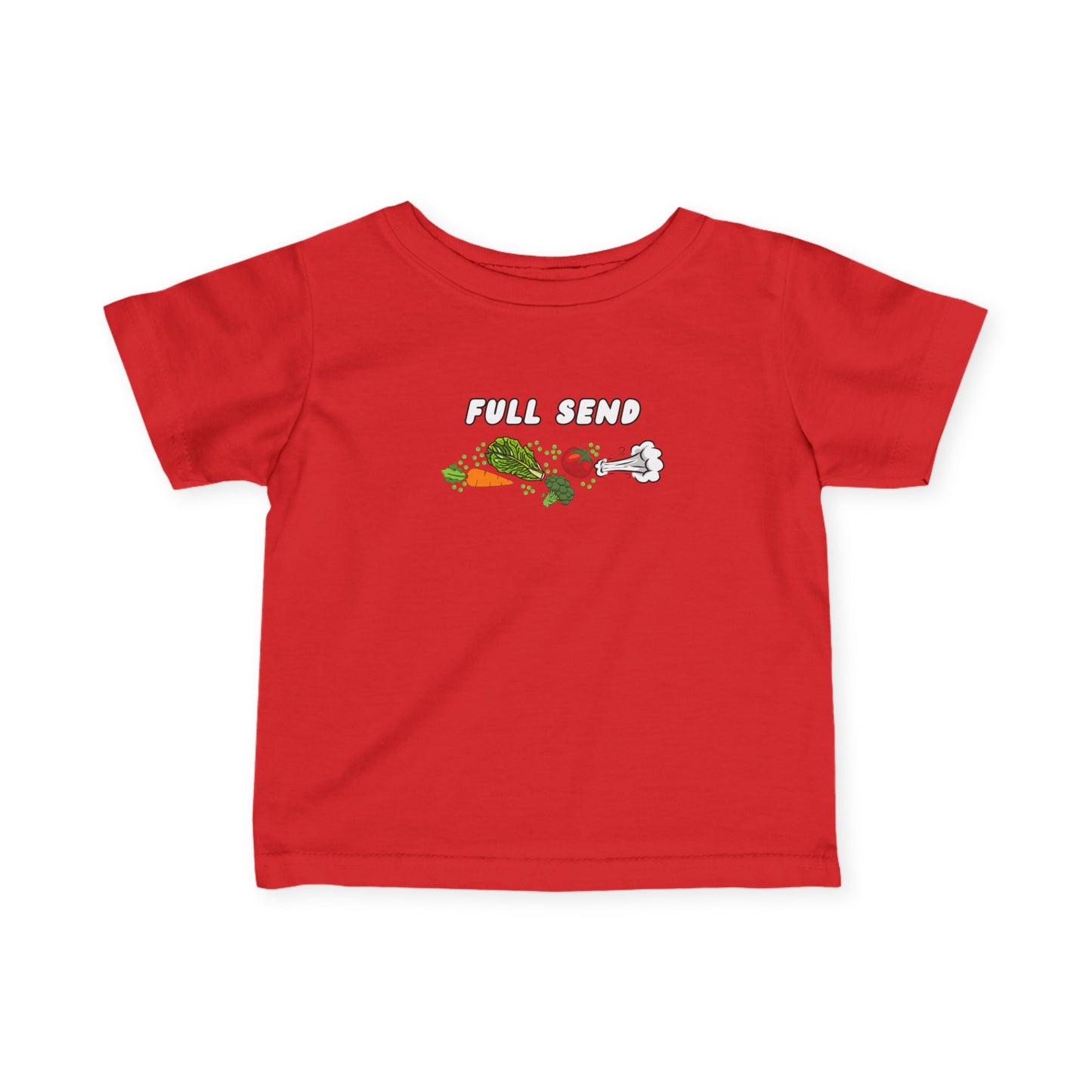 "Full Send" Infant Jersey T-Shirt, Toddler Summer Outfit, Kids Graphic Tee, Fun Baby Gift, Playful Shirt for Every Occasion